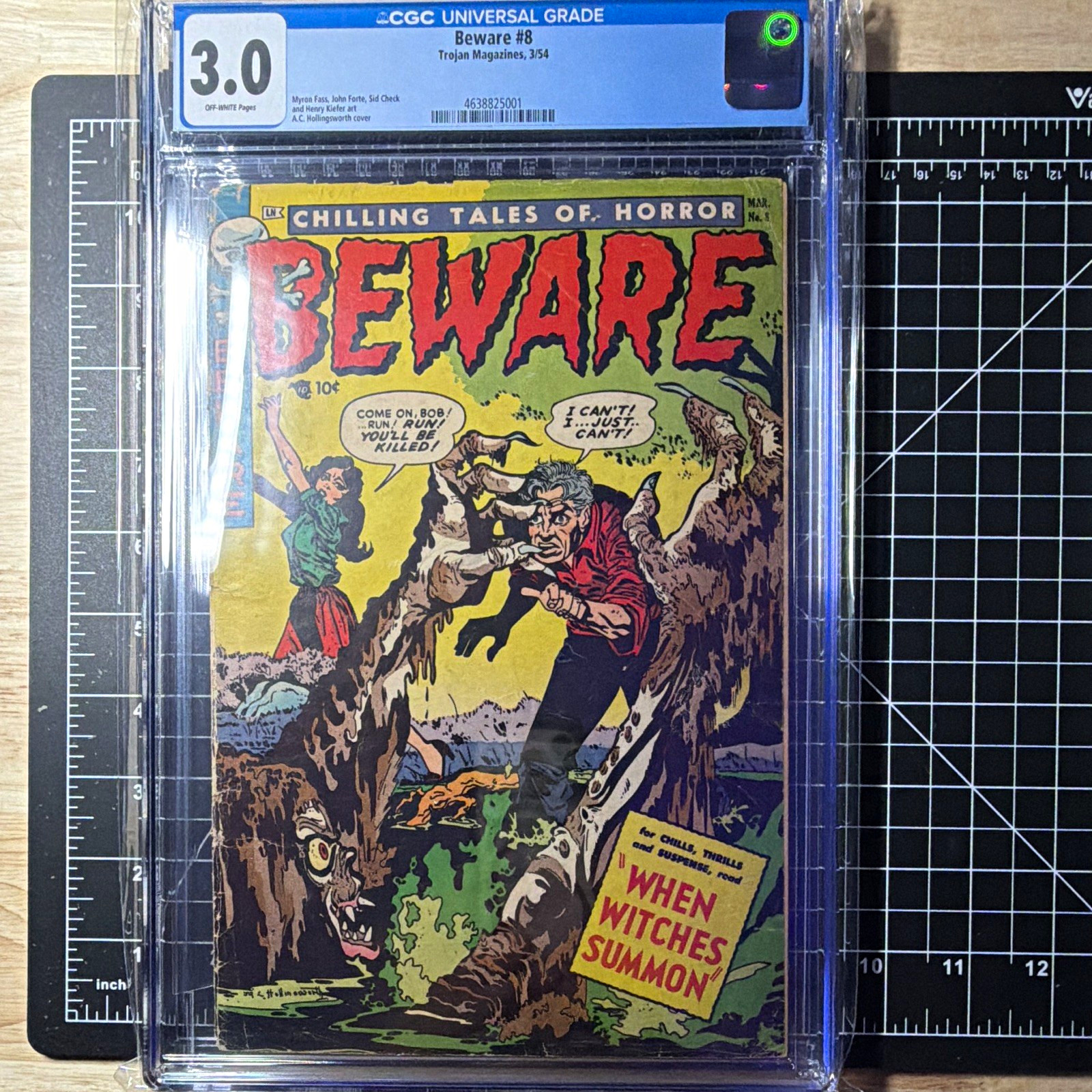 Beware #8 (Trojan Magazines 1954) CGC 3.0 Indian Witch Doctor Sid Check