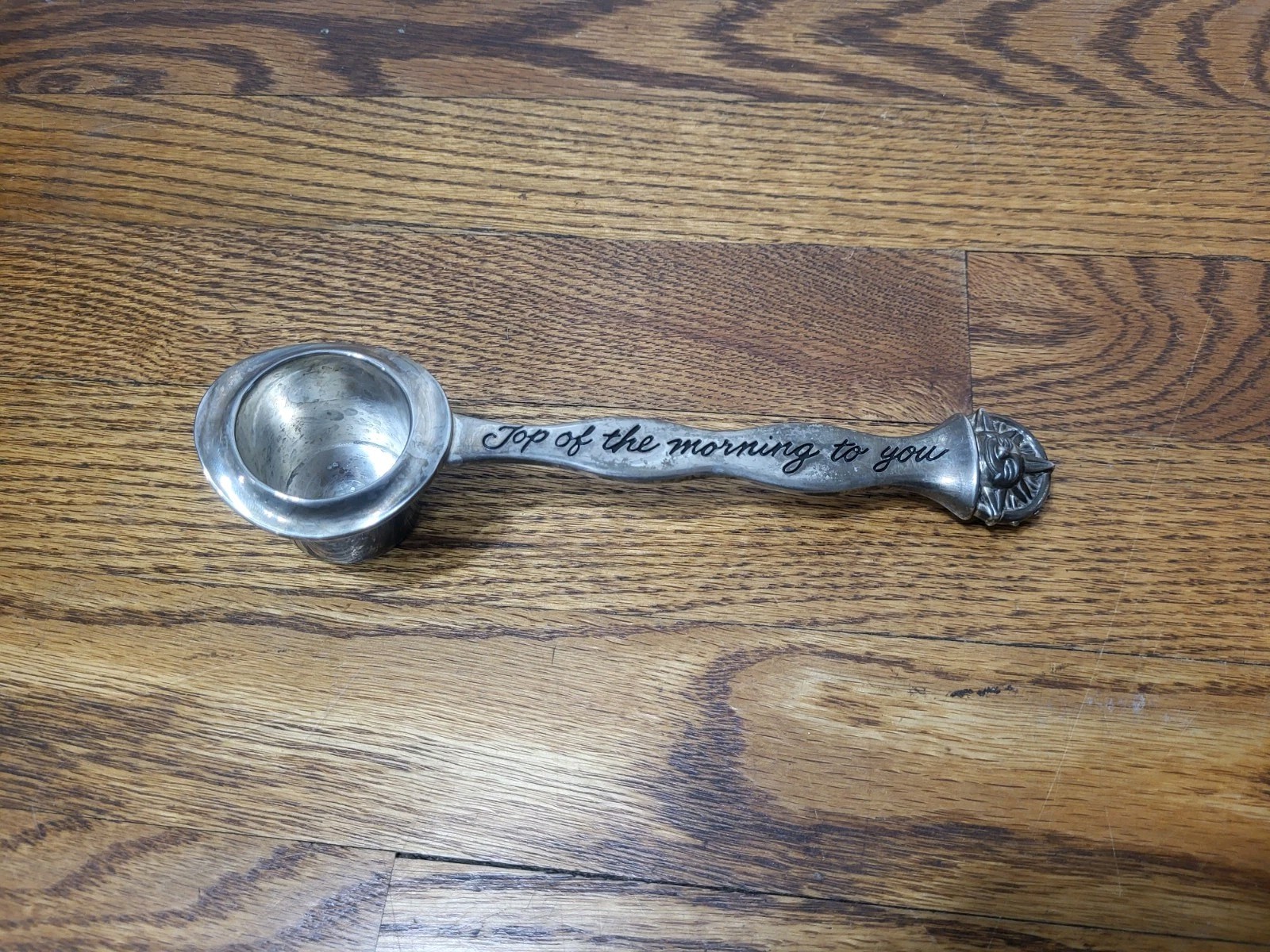 Vintage Neiman Marcus Silverplate Top Hat Coffee Scoop Top Of The Morning To You