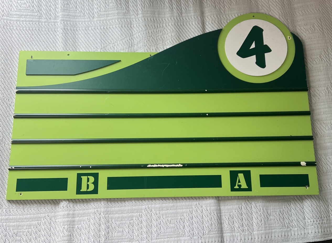 Vintage Walt Disney World Bus Stop Directory Topper Sign #4 Disney Property Prop