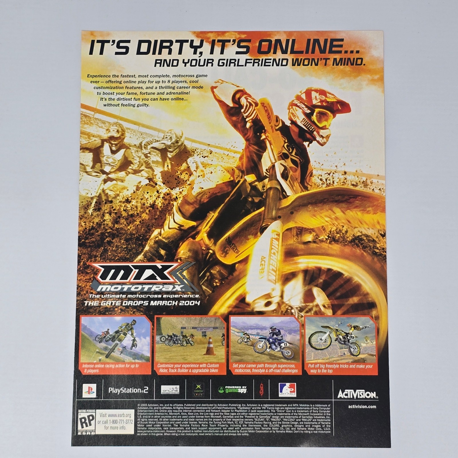 MTX Mototrax PlayStation 2 PS2 Xbox Girlfriend Print Ad/Poster Promo Art