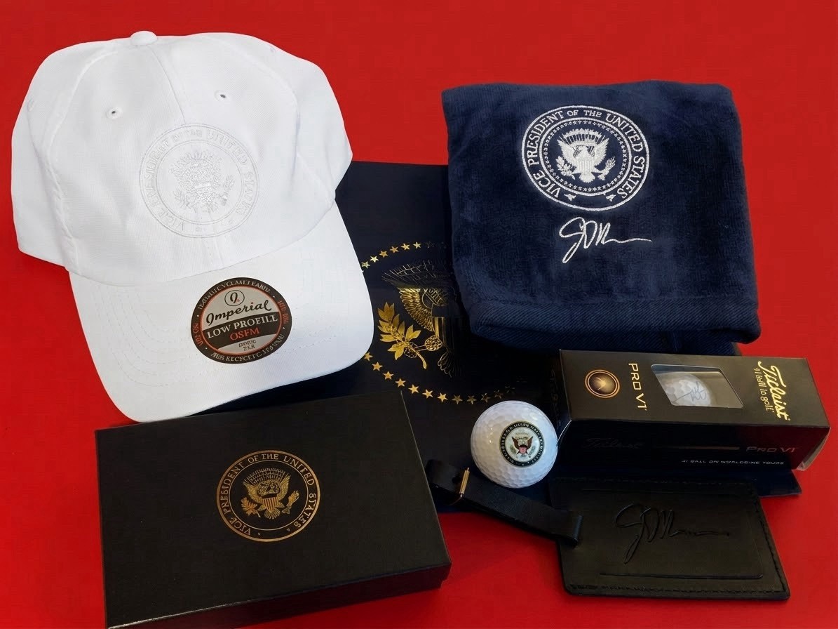 Rare & 100% Authentic Vice President JD Vance VIP White House V POTUS Golf Set 