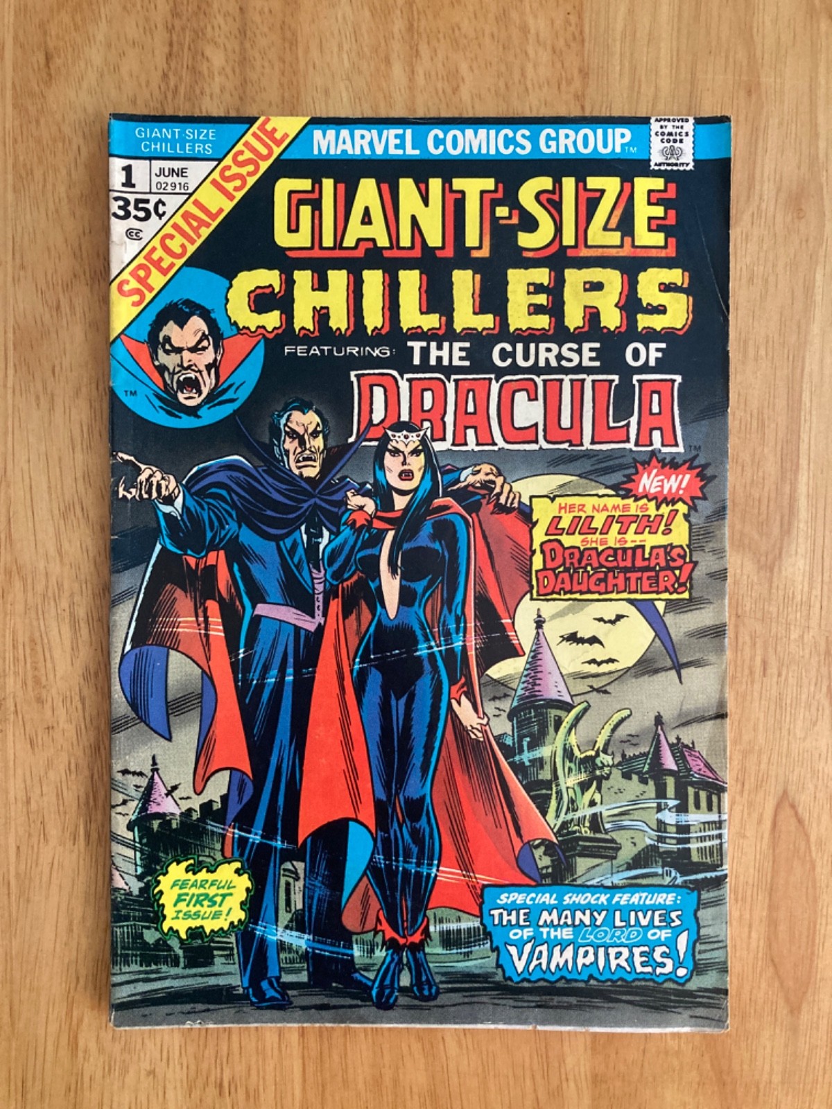 Giant-Size CHILLERS #1 (1974) *Dracula & Lilith* (FN/FN+) *Bright & Glossy*