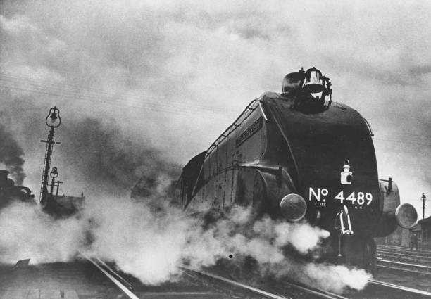 Standing proud is Canadian Pacific Railway issue steam operated be- Old Photo