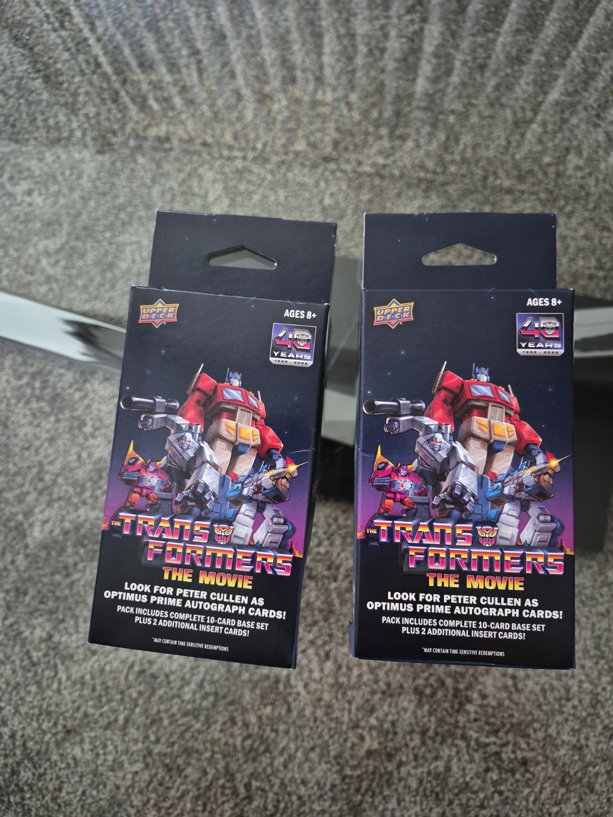 Upper Deck Transformers The Movie 40th Anniversary 2 Packs 12 Cards 2026
