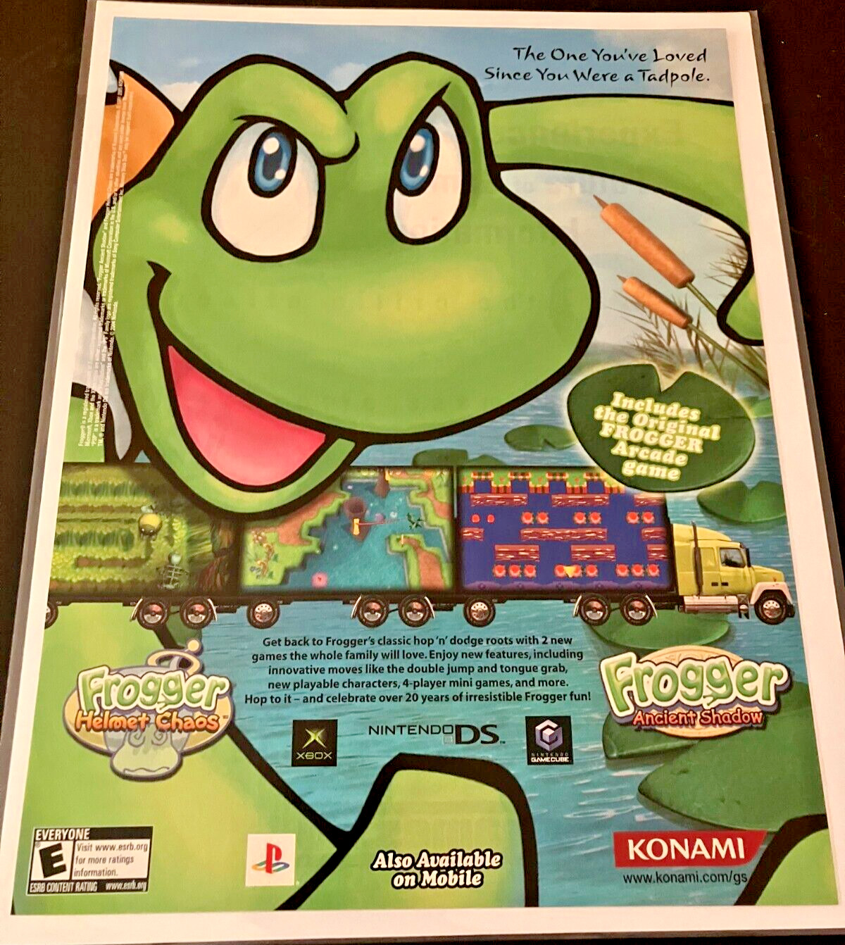Frogger: Helmet Chaos & Ancient Shadow - Vintage Gaming Print Ad / Wall Art