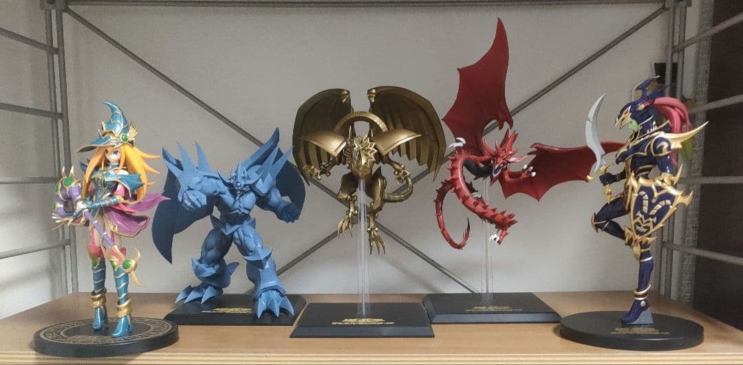 Yu-Gi-Oh Figure Set Three Egyptian Gods Collectible Authentic Japan 5 Pieces
