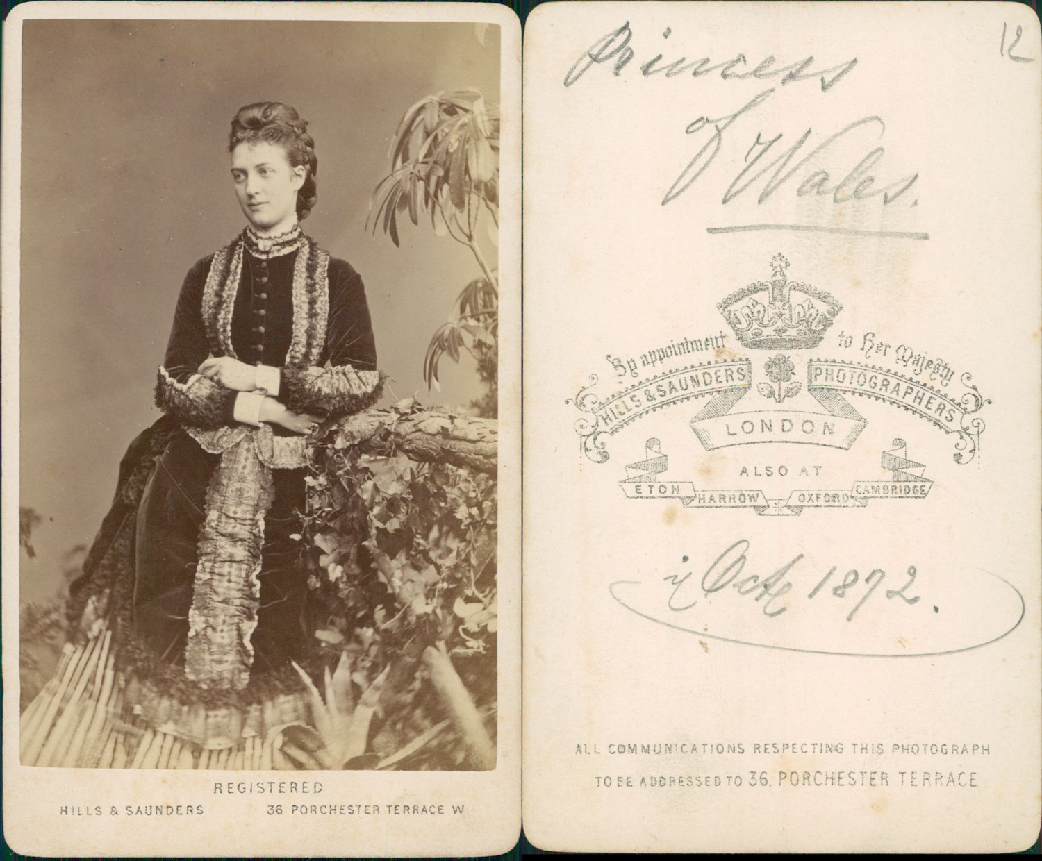 Hills, London, Alexandra of Denmark, Princess of Wales CDV Vintage Albums Cart