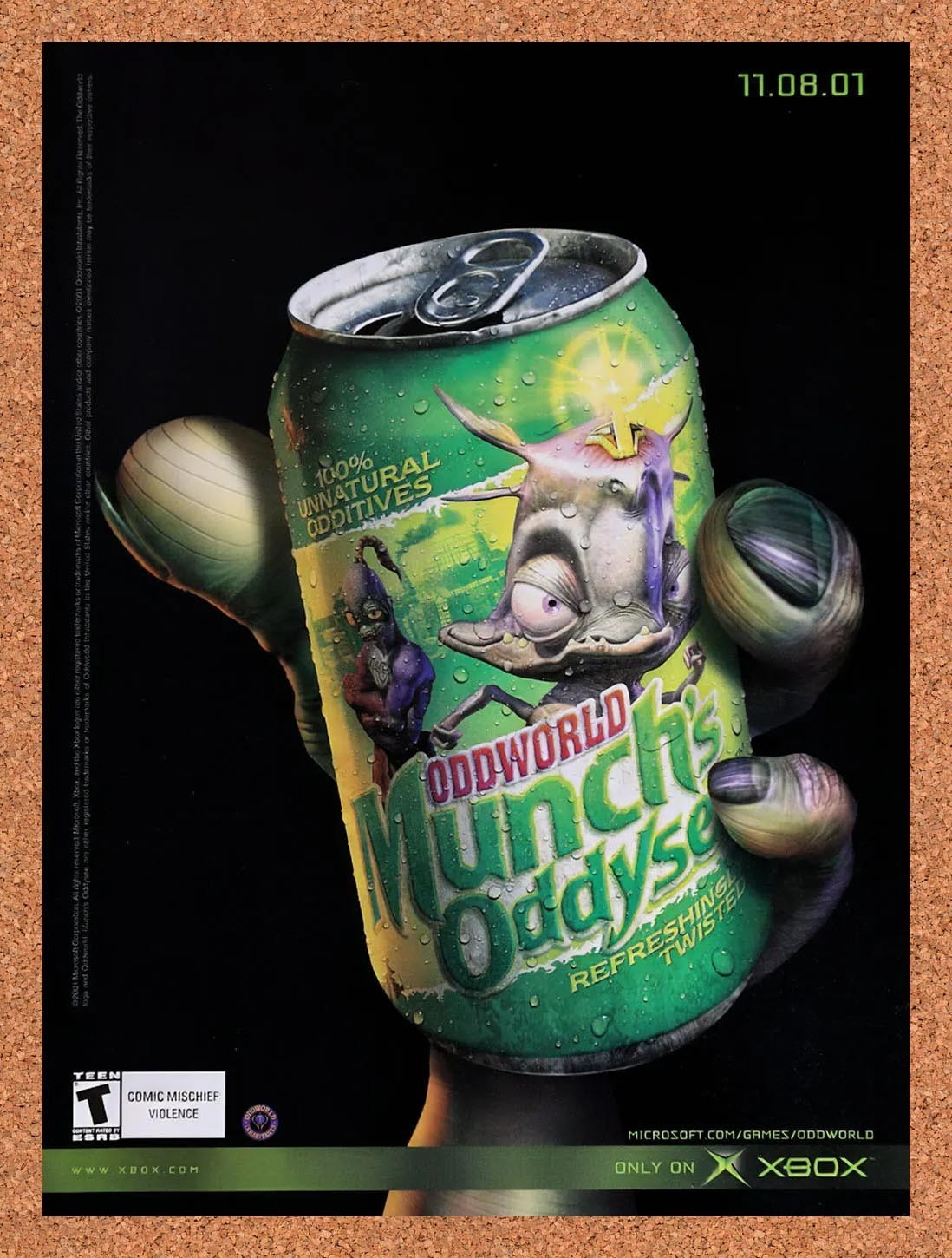 2001 Oddworld Munch's Oddysee Xbox Original Advertisement / Retro Promo v3