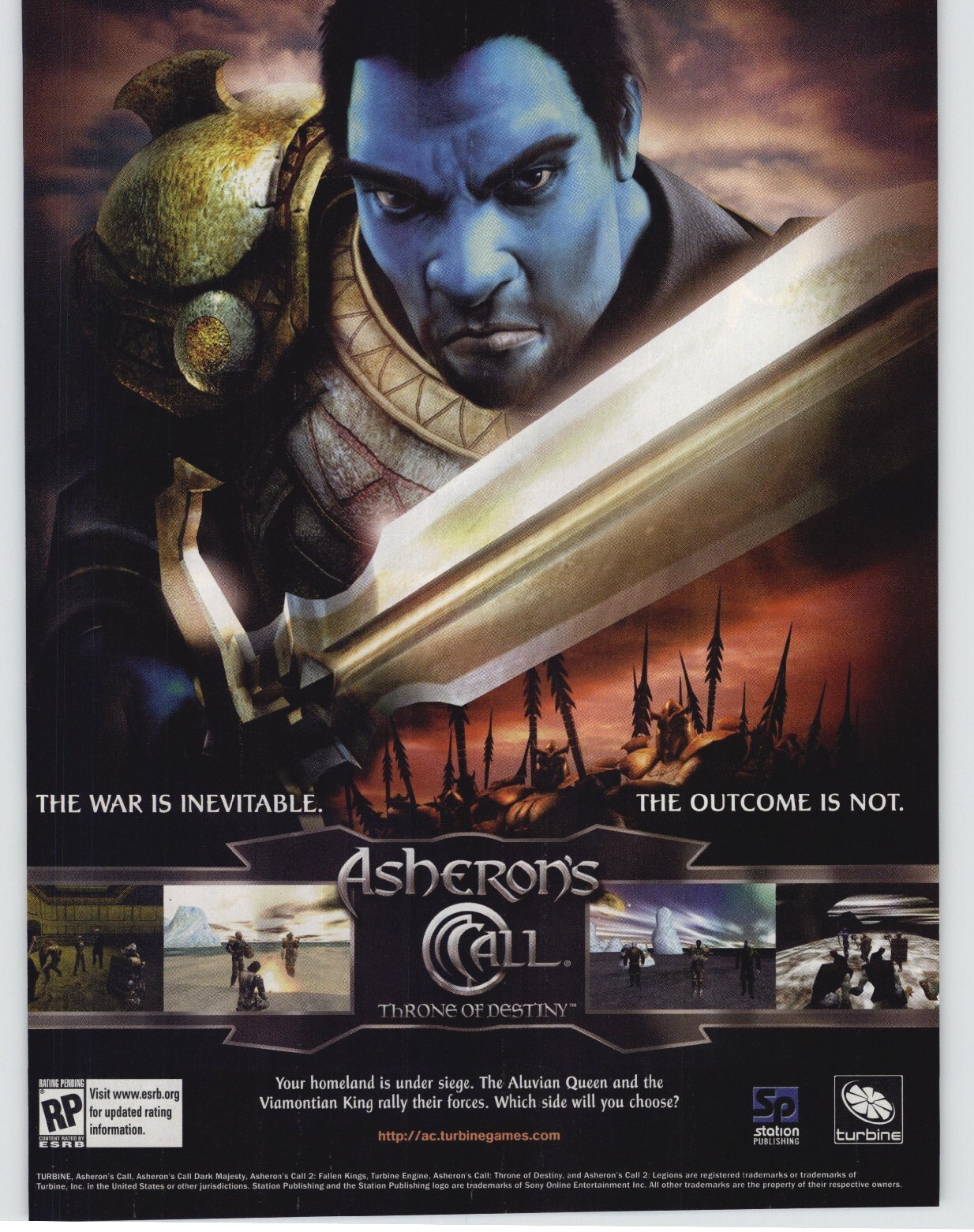 Asheron\'s Call Throne Of Destiny PC MMORPG Video Game Art 2005 Vintage Print Ad