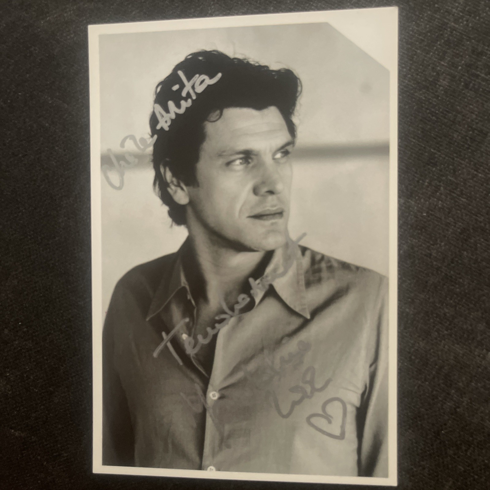 Marc Lavoine Signature Autograph Singer Postcard