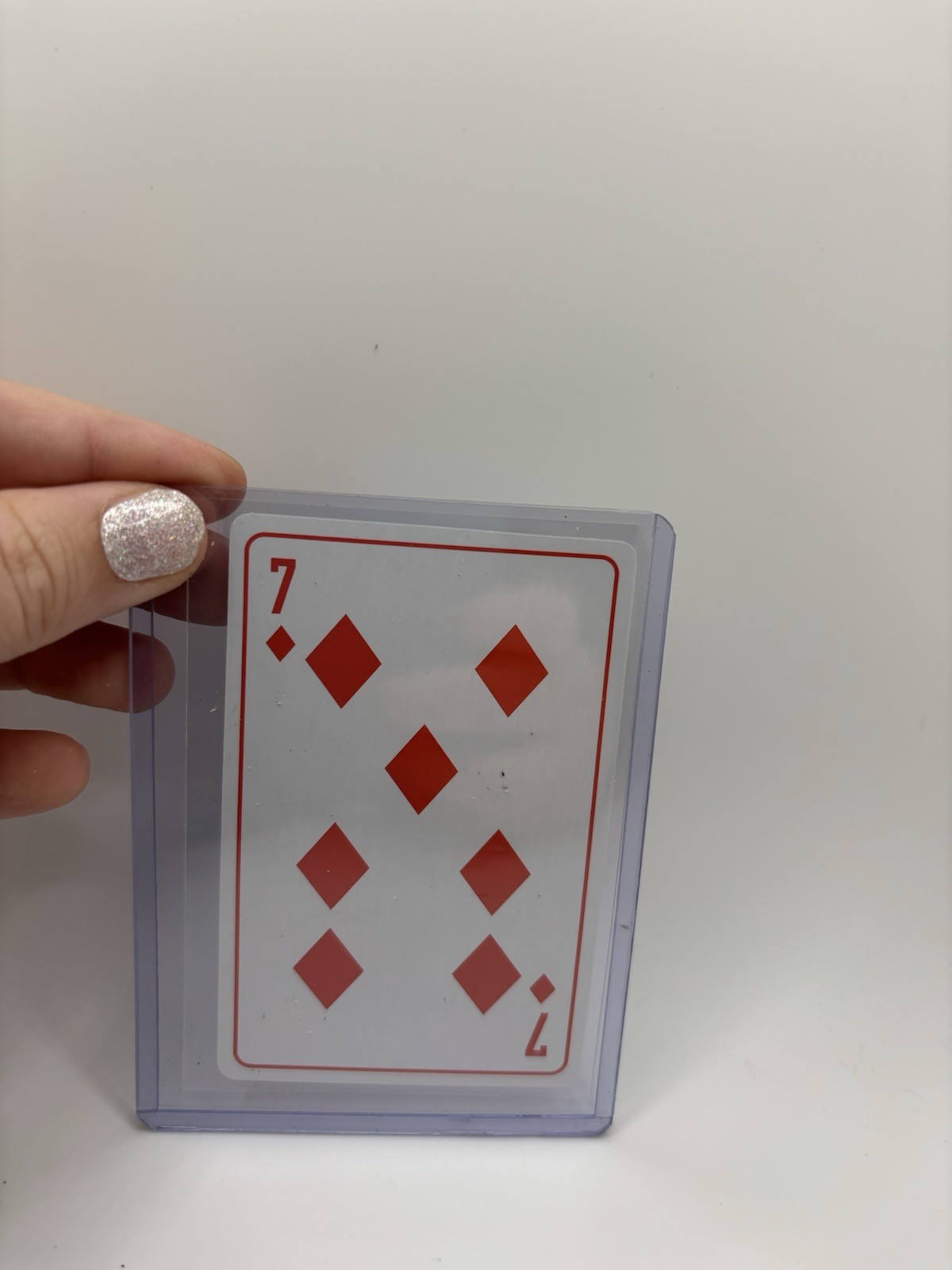 Christian DIOR Single playing Card Red Seven Of Diamonds