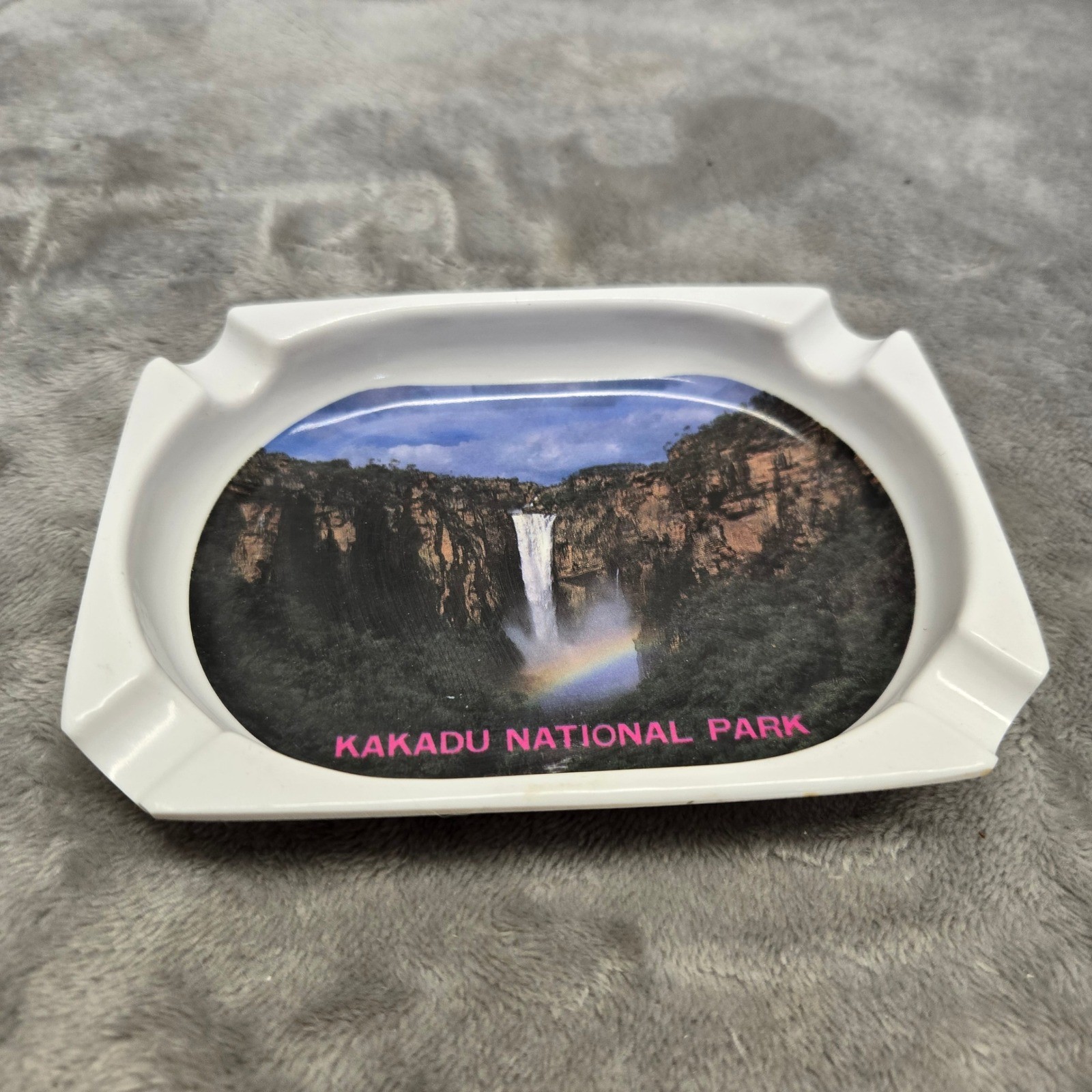 Vintage Kakadu National Park Australia Souvenir Ashtray Jim Jim Falls Rainbow