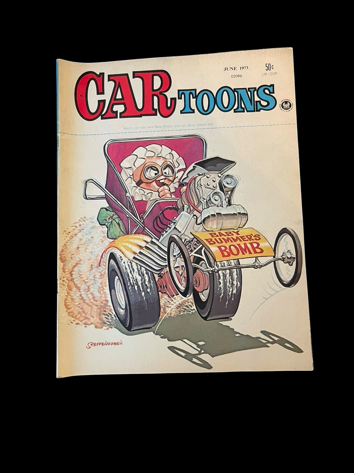 CARTOONS magazine 1973 JUNE - Hot Rods Racing Dragsters -  PETERSEN