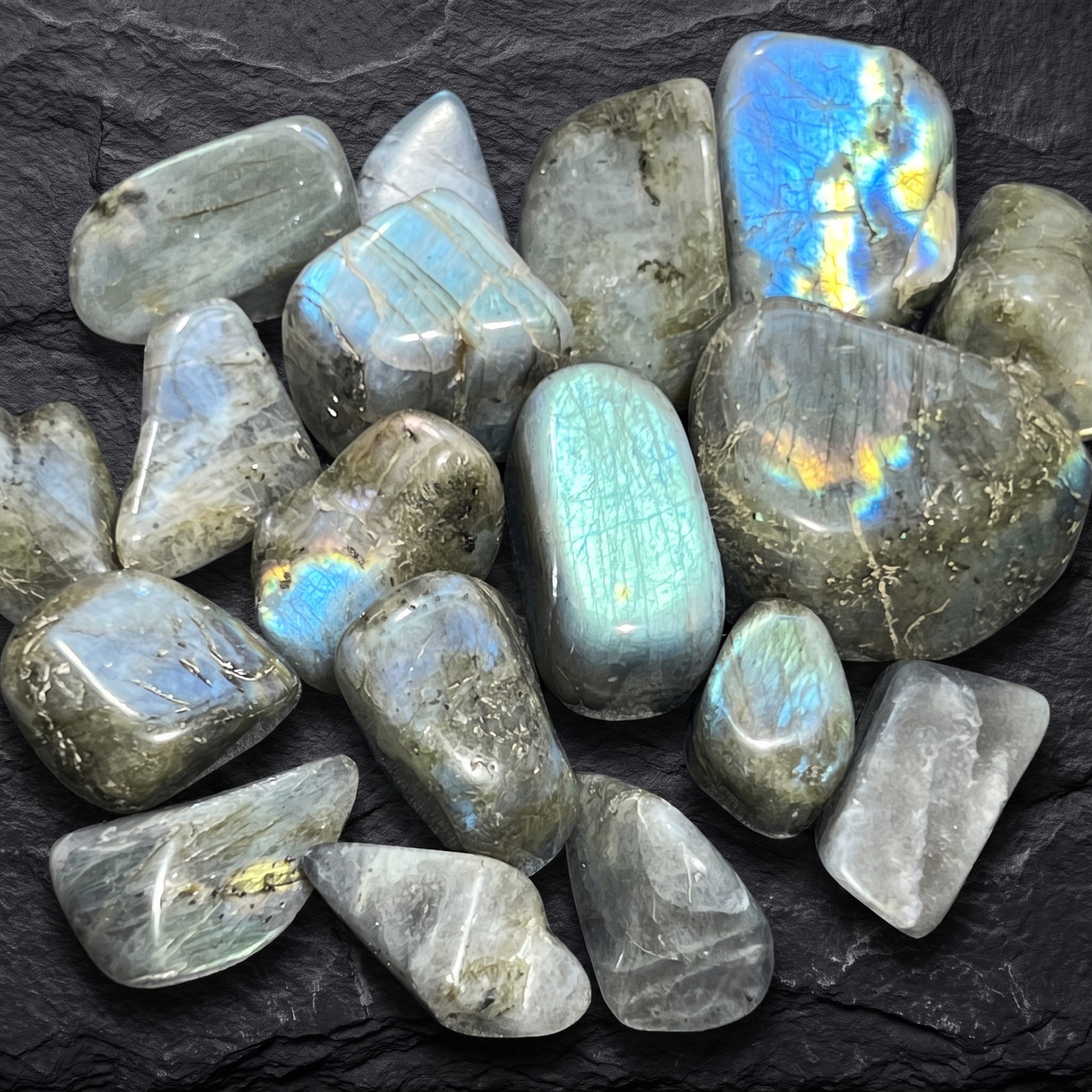Labradorite Tumbled Stones (By The Piece Or Pound) Specimen Gift Wholesale