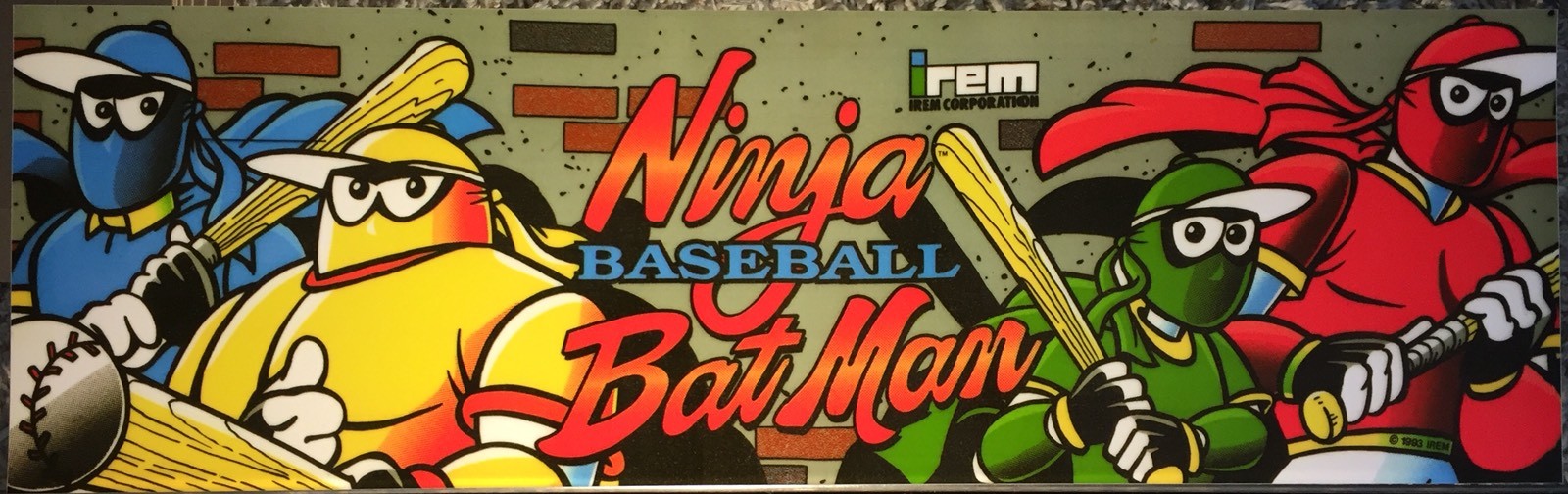 Ninja Baseball Bat Man Arcade Marquee 27\