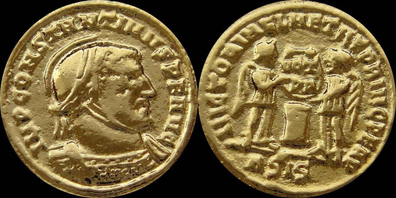 Constantine the Great, Emperor, 2 Victories ROMAN REPLICA REPRODUCTION COIN GP