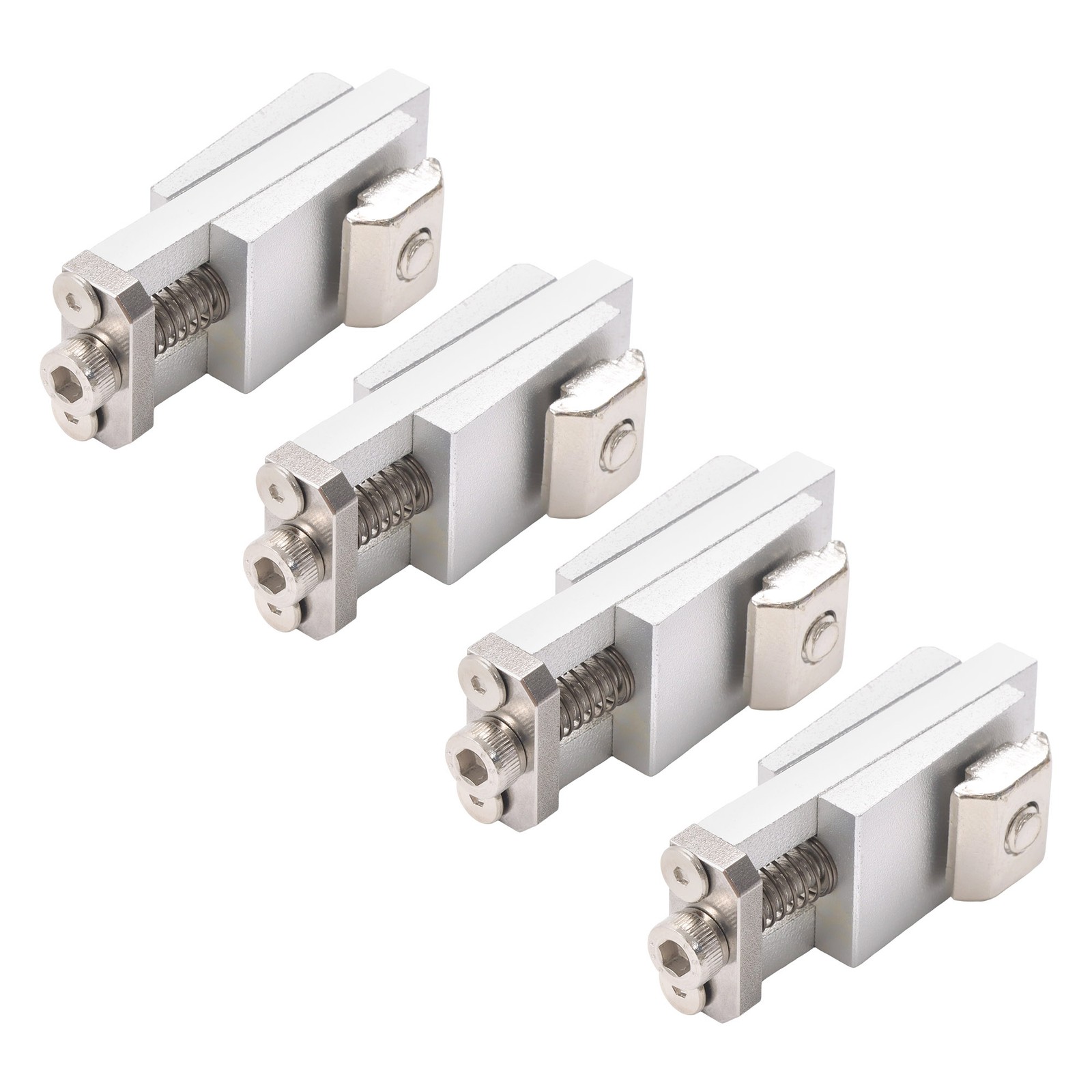 4PCS Mini Aluminum CNC Vise Clamp, 56x22x21mm Low Profile Toe Clamp for Router
