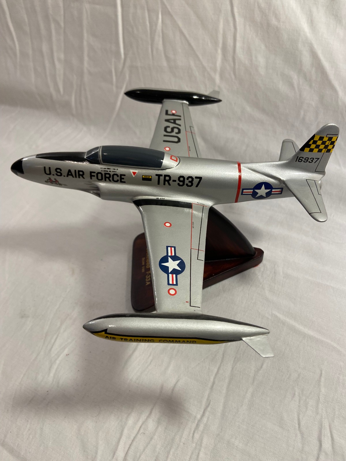 Lockheed T-33 T-Bird USAF Air Training Command Mahogany Desktop Model TMC Philip