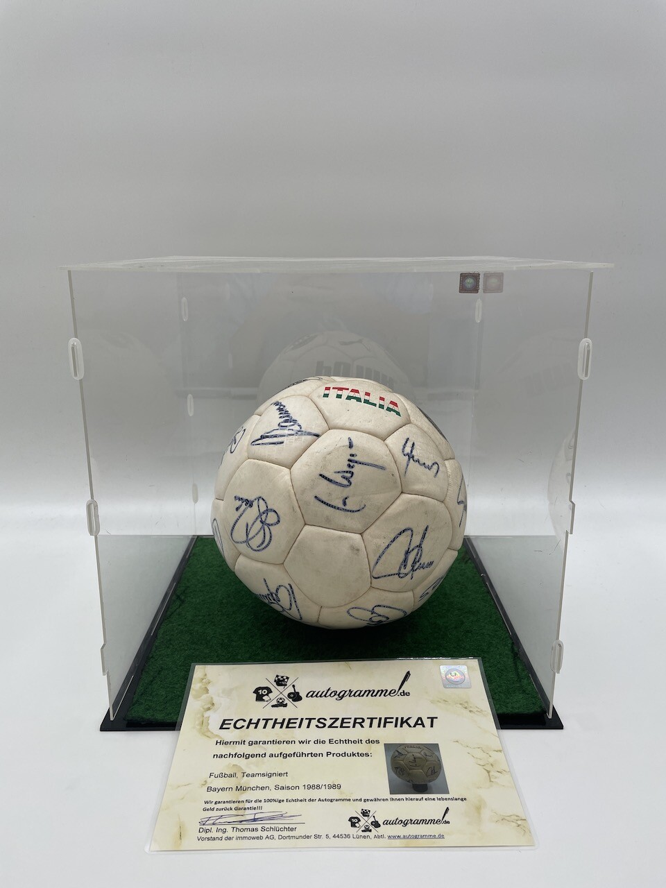 Fc Bayern Football Team Signed 1988/1989 Signature Autograph Italia Ball