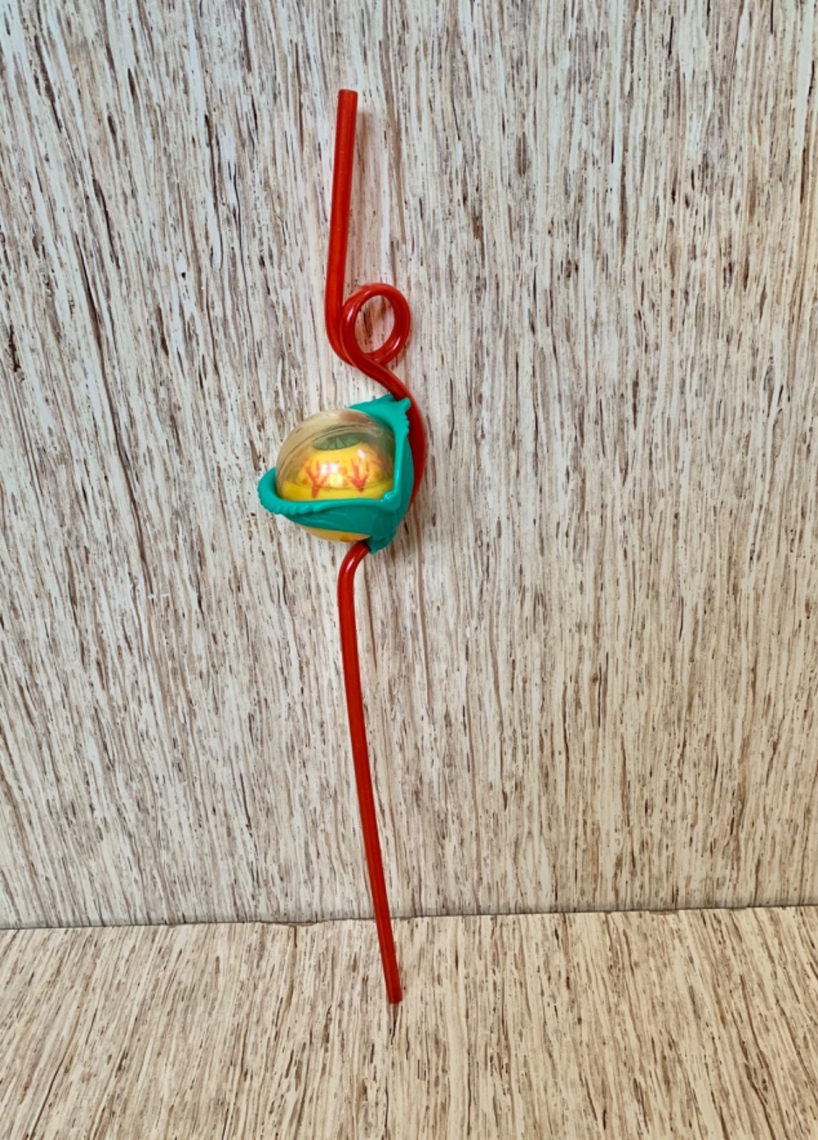 1997 Taco Bell Vicious Sipper Monster Moving Eyeball Swirl Straw - 12.5
