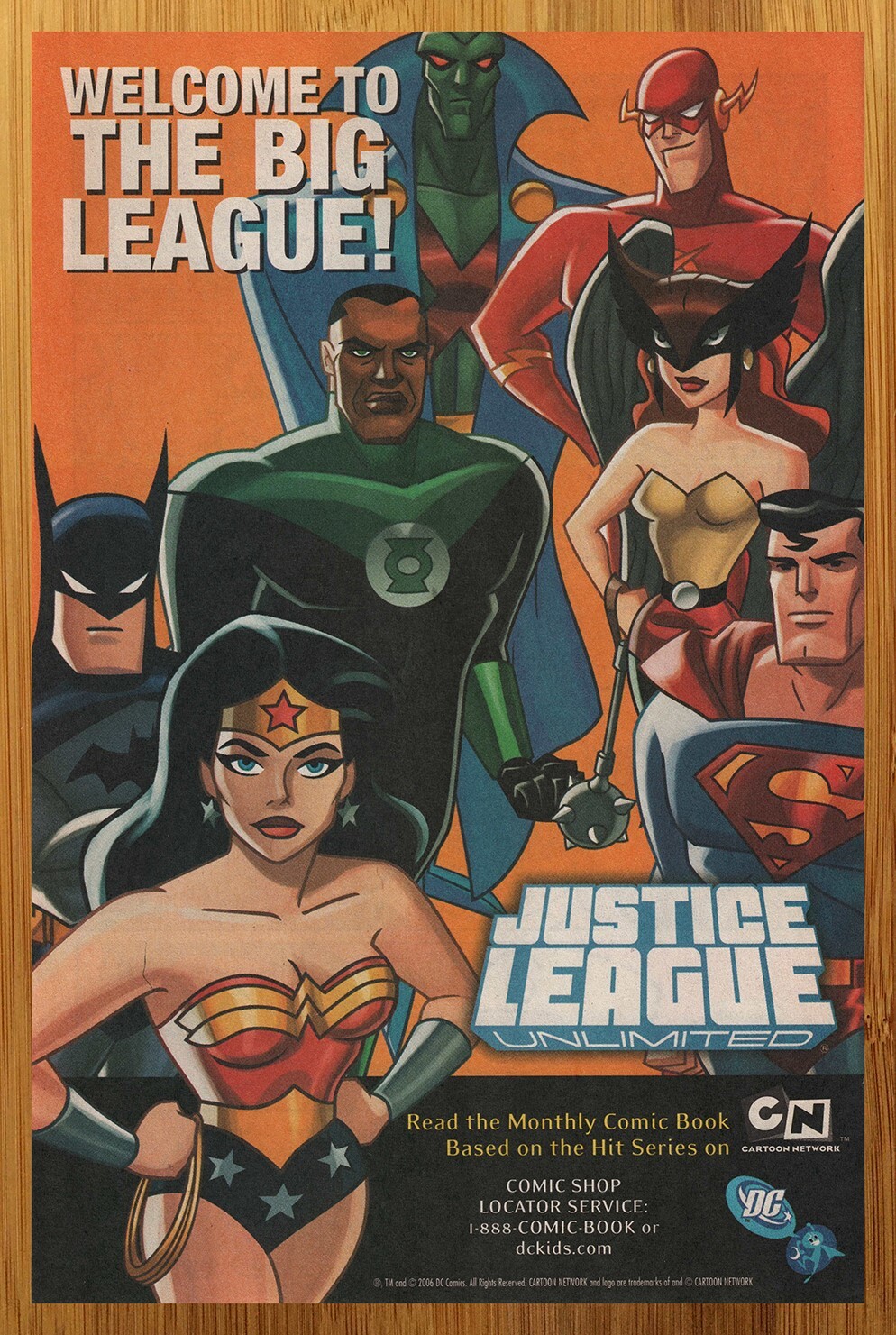 2006 Justice League Unlimited Print Ad/Poster DC Comics Animated Series Wall Art