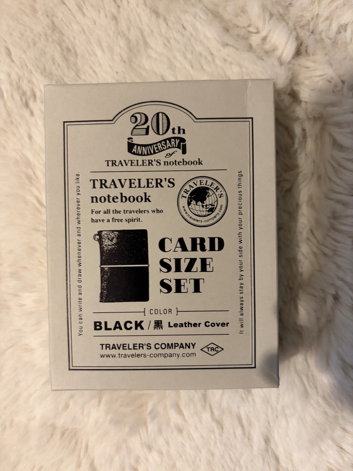 TRAVELERS Notebook Card Size Set / 20th Anniversary Limited - Black / New in Box