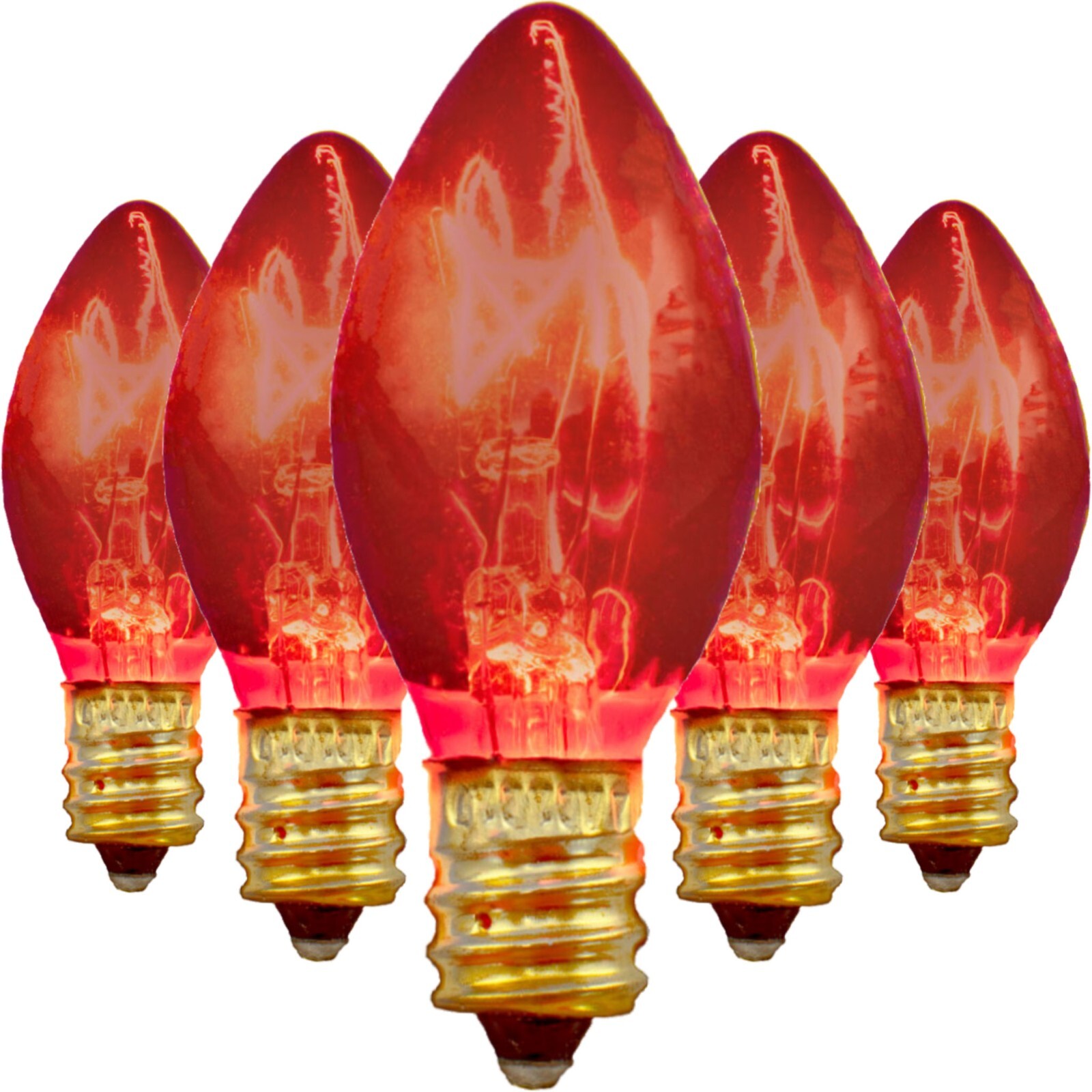 C-7 ORANGE CLEAR STEADY BULBS - BRAND NEW 2 BOXES OF 25 C7 AMBER STEADY BULBS