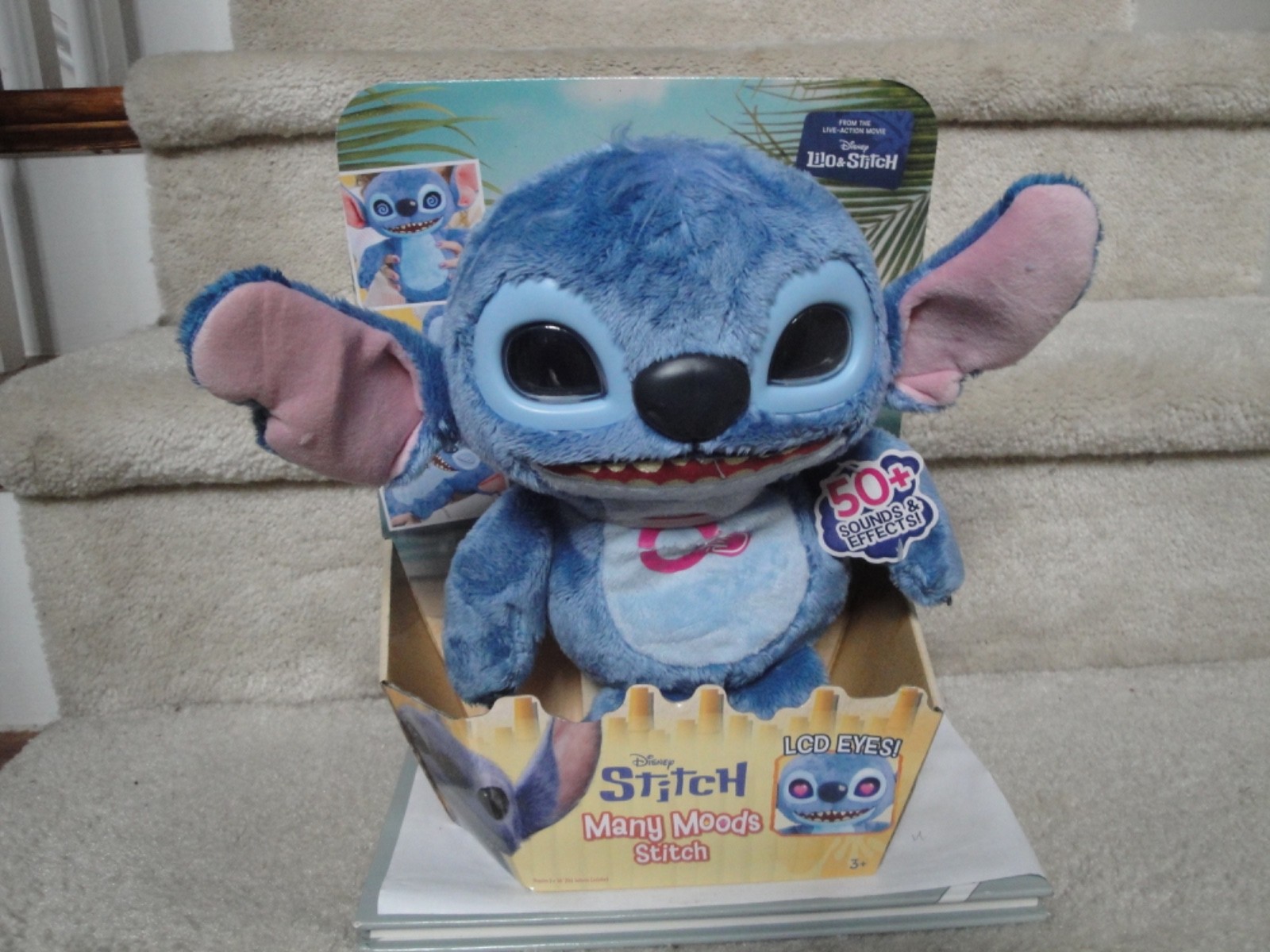 New Disney Stitch Many Moods LCD Eyes 50+ Sounds & Effects Plush 