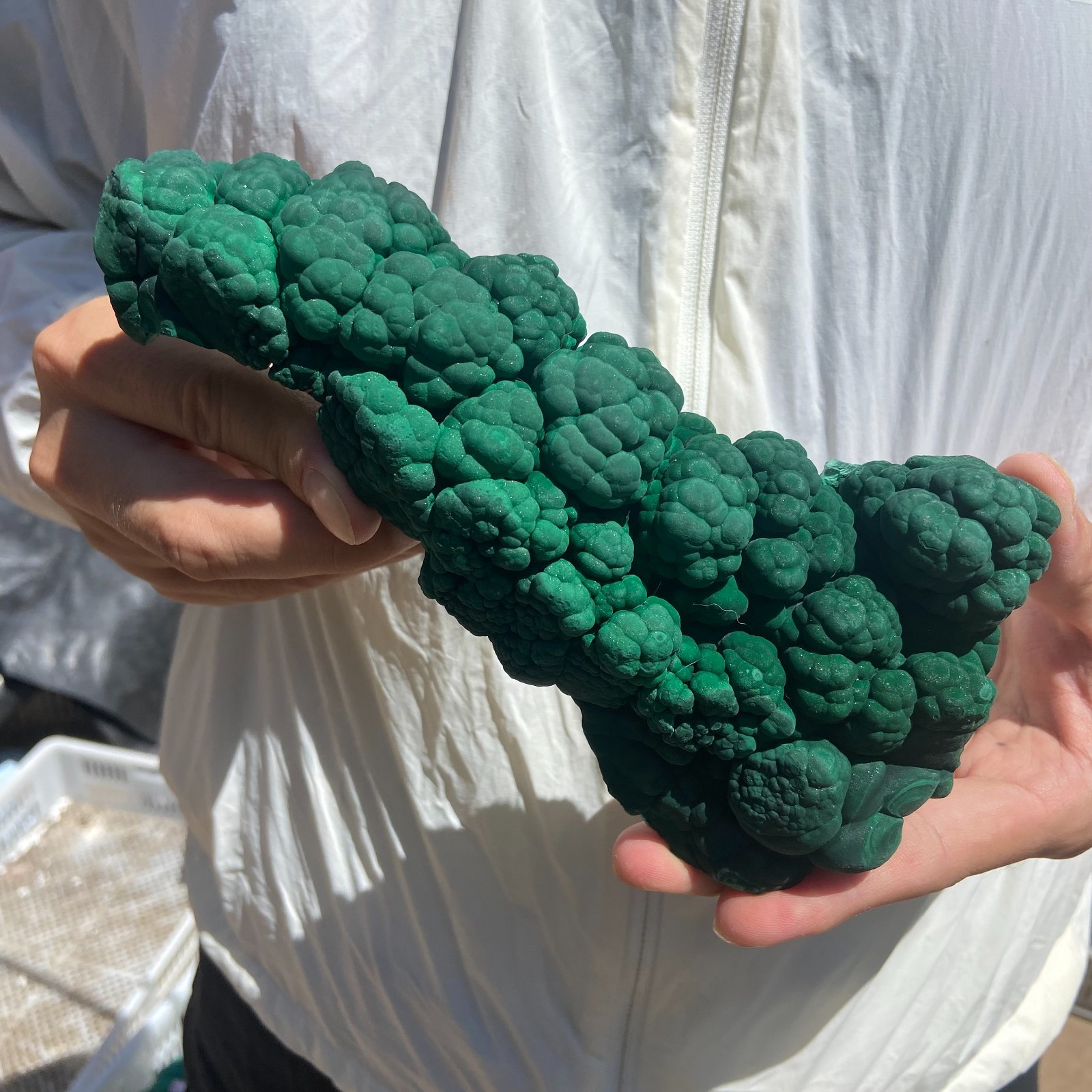 2.1lb Natural malachite crystal quartz rough Gemstone mineral specimen healing
