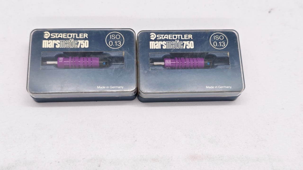 LAST 2 Pcs STAEDTLER Marsmatic 750 M013 0.13mm Drafting Point NOS Germany
