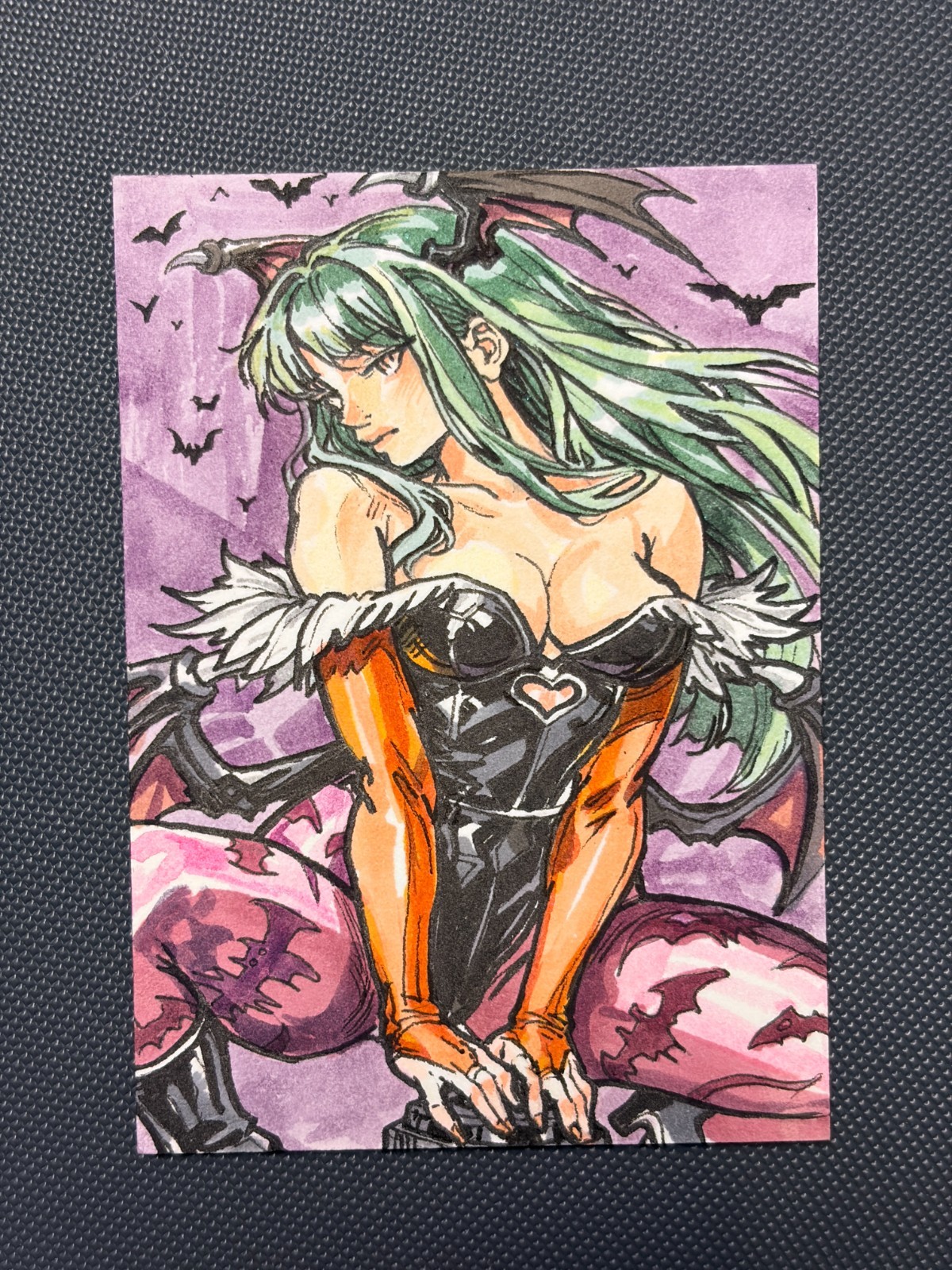 MASTERPIECE Stuido Mavrel Original Sketch Cards 1/1 Morrigan Aensland #32467