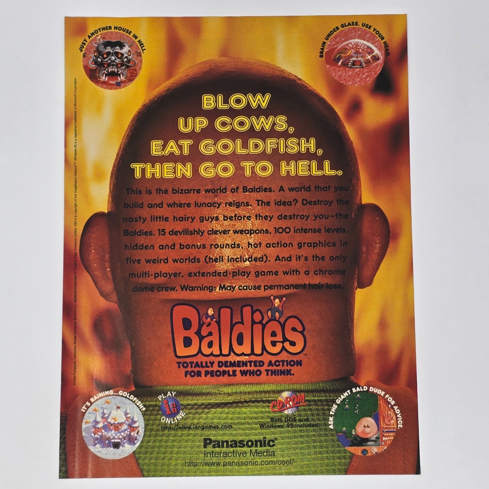 Baldies PC Blow Up Cows Print Ad/Poster Official Promo Art