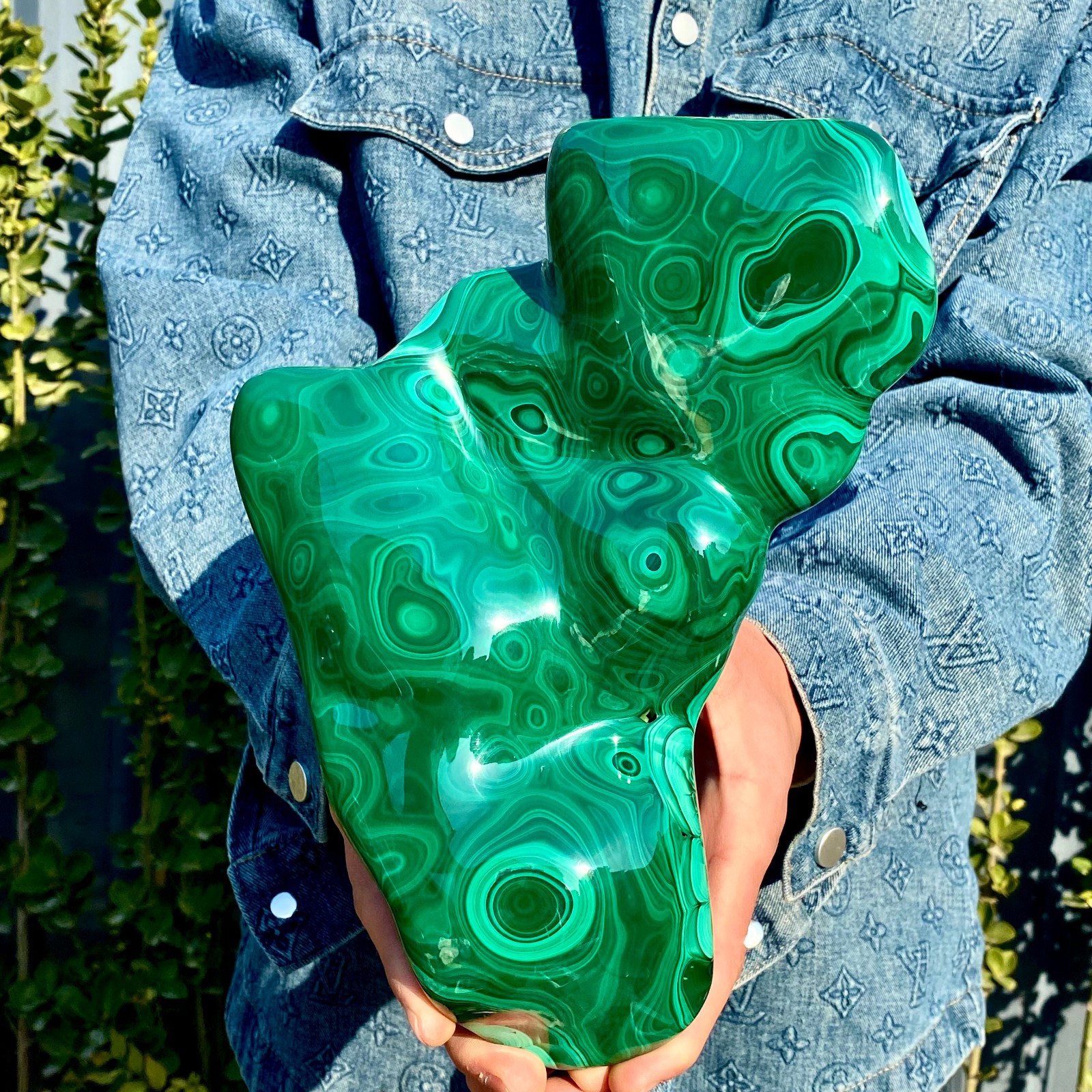6.9LB Natural Polished Malachite Mineral freeform specimen Reiki Stone Healing