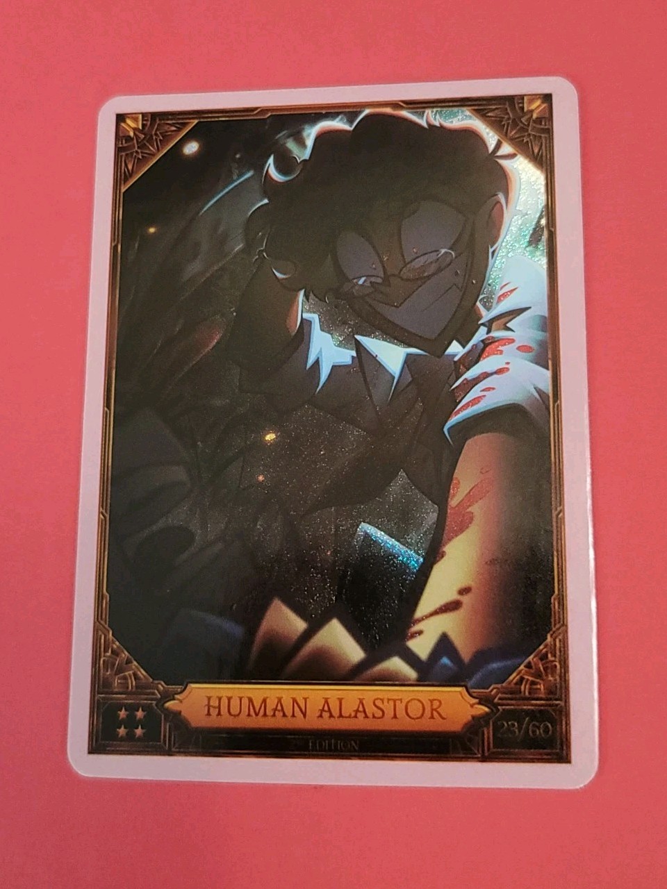 Pink Foil HUMAN ALASTOR #23/60 - Ultra Rare Hazbin Hotel S2 Trading Card 2nd Ed