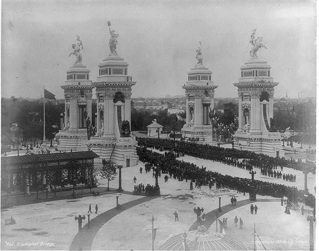 Photo:Buffalo NY Pan-American Expo 1901 Triumphal Bridge Parade Scene