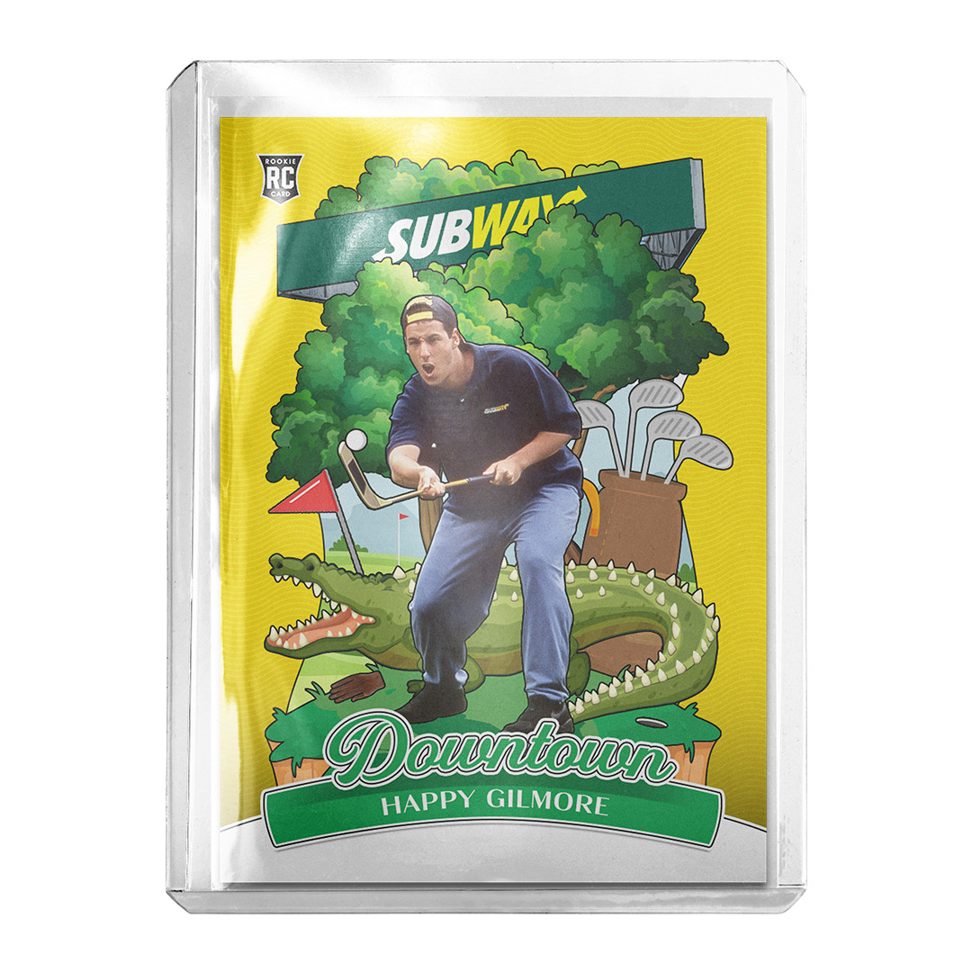 Custom Happy Gilmore Adam Sandler Novelty Non Holo Yellow Golf Downtown Card