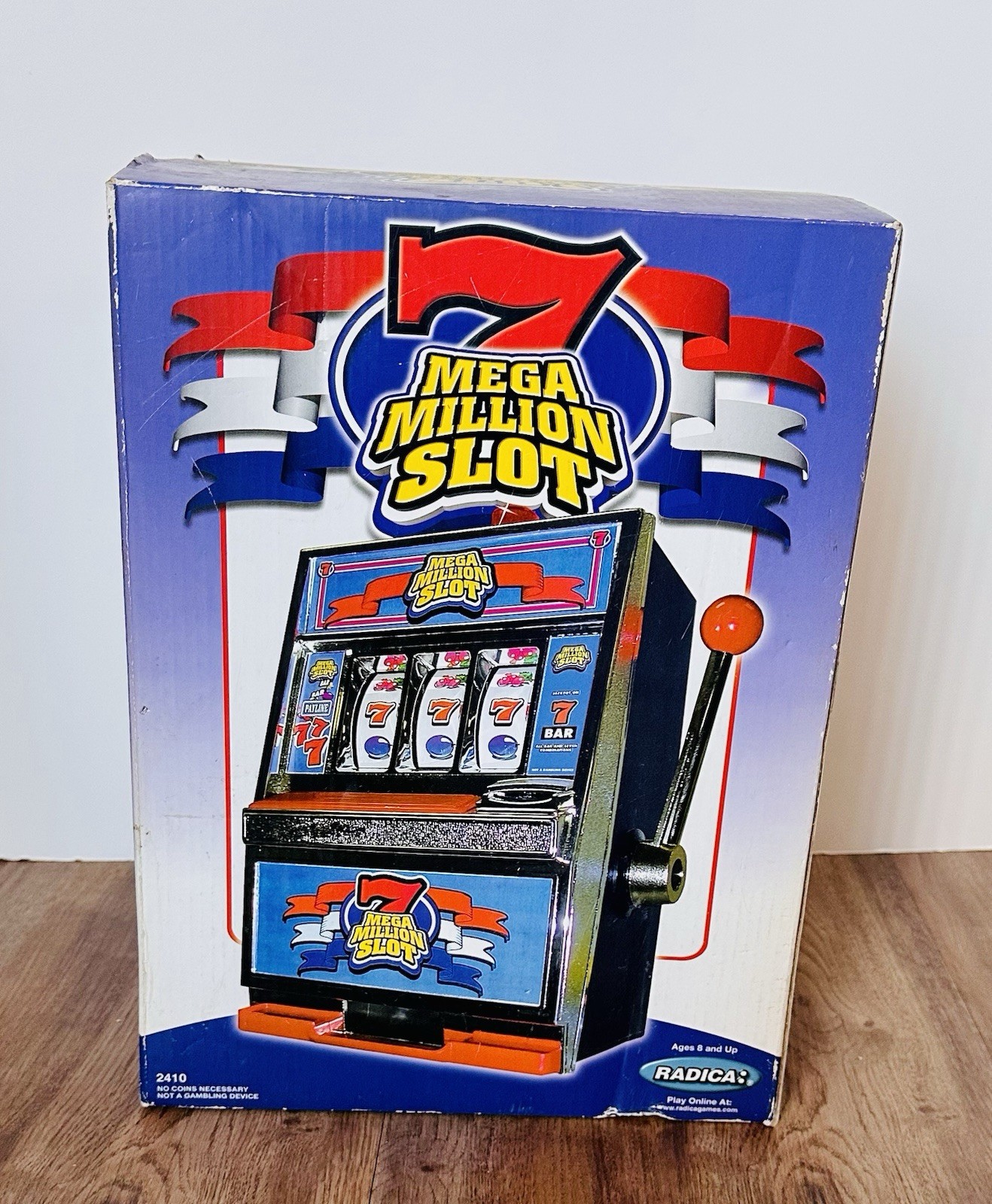Radica 7 Mega Million Slot Machine Toy 2410 Vintage 2001 Pristine New w/ Manual