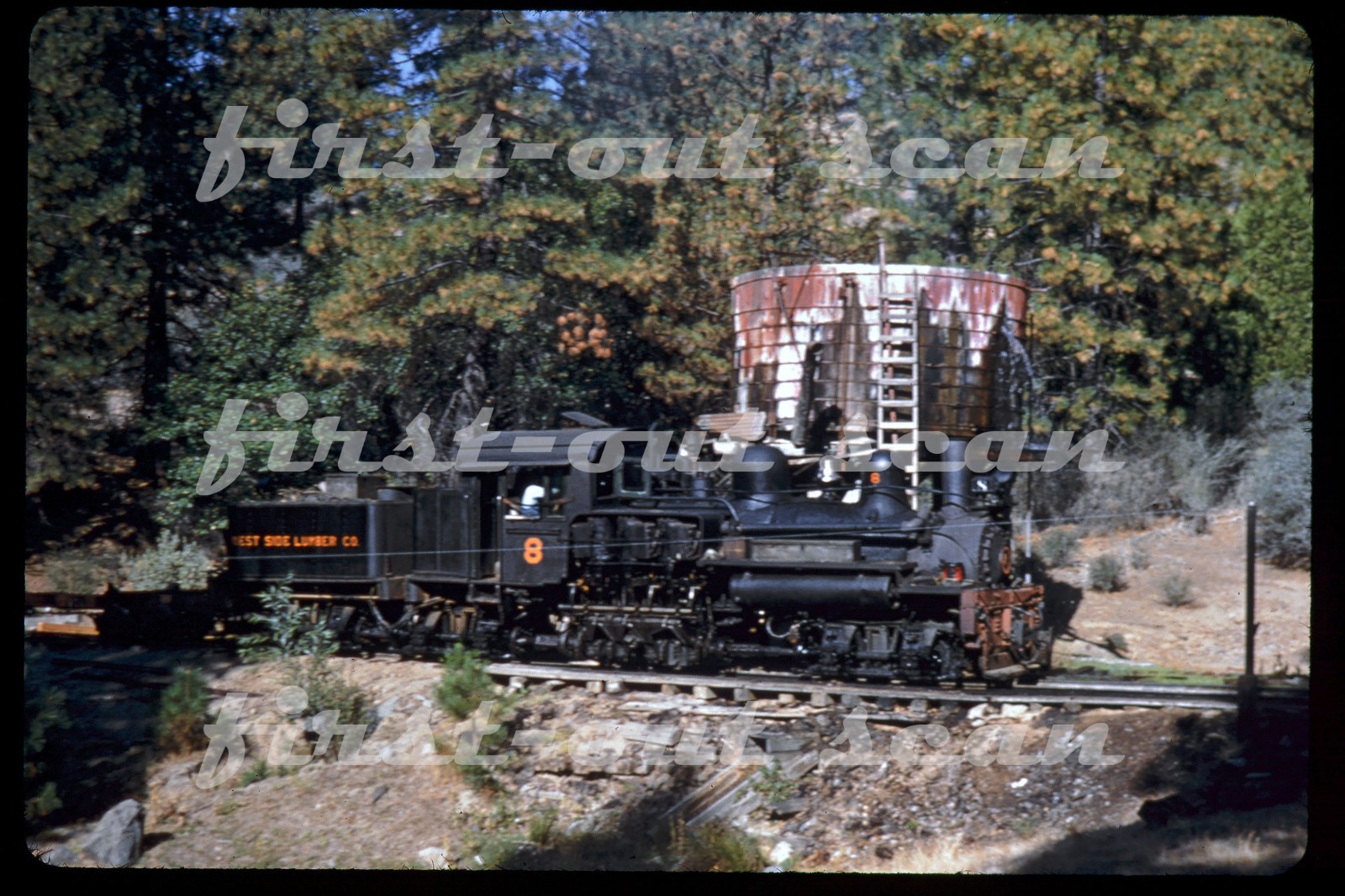 R DUPLICATE SLIDE - West Side Lumber WSL 8 STEAM Shay Scene