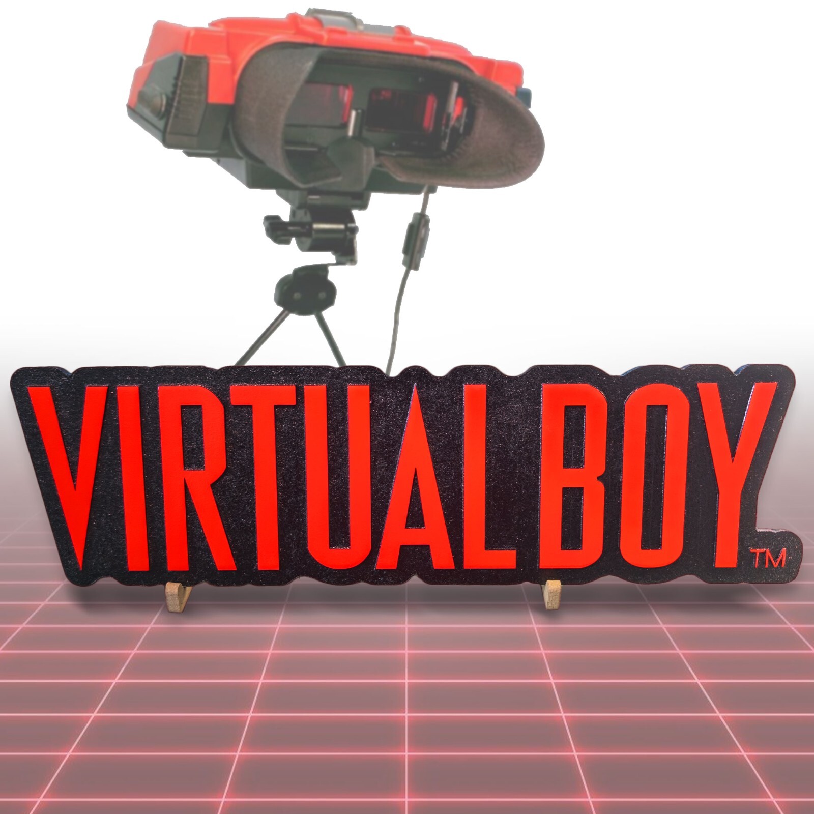🕶️ Engraved Nintendo Virtual Boy Wood Sign – Retro Gamer Wood Wall Art Decor