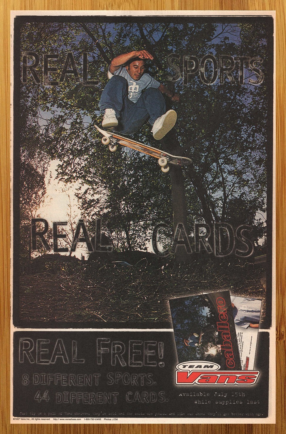 1997 Vans Skate Shoes Vintage Print Ad/Poster Steve Caballero Skateboard Art 90s