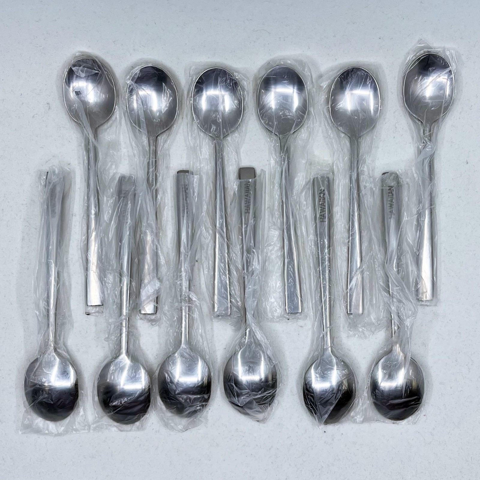 12 x Hawaiian Airlines Small 5.5” Spoons Vintage Silverware RARE Set New