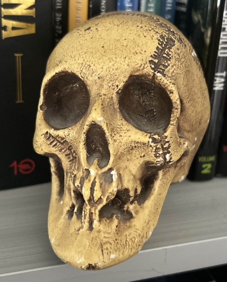 Vintage 1970\'s Disneyland Haunted Mansion Randotti 829 GLOW-IN-THE-DARK Skull