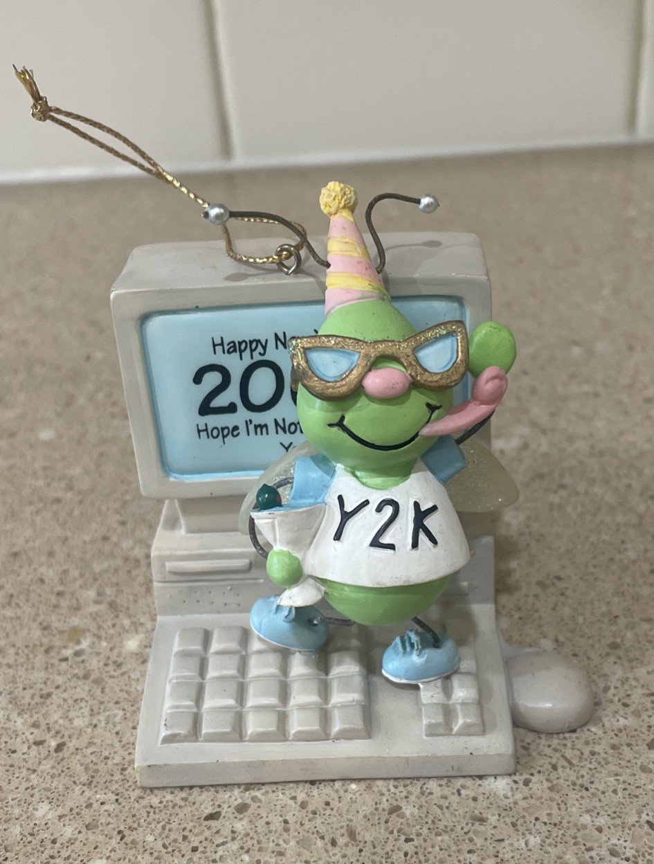 Y2K Computer Bug Christmas Ornament Collectible  Year 2000