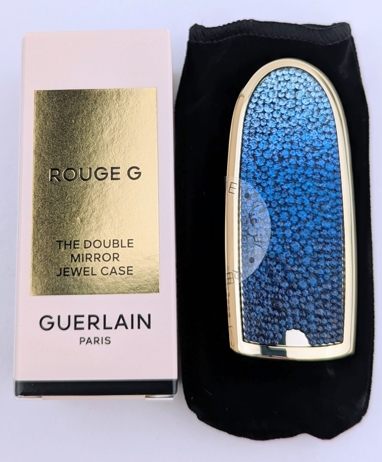 Guerlain Bleu Astral Rouge G The Double Mirror Jewel Lipstick Case