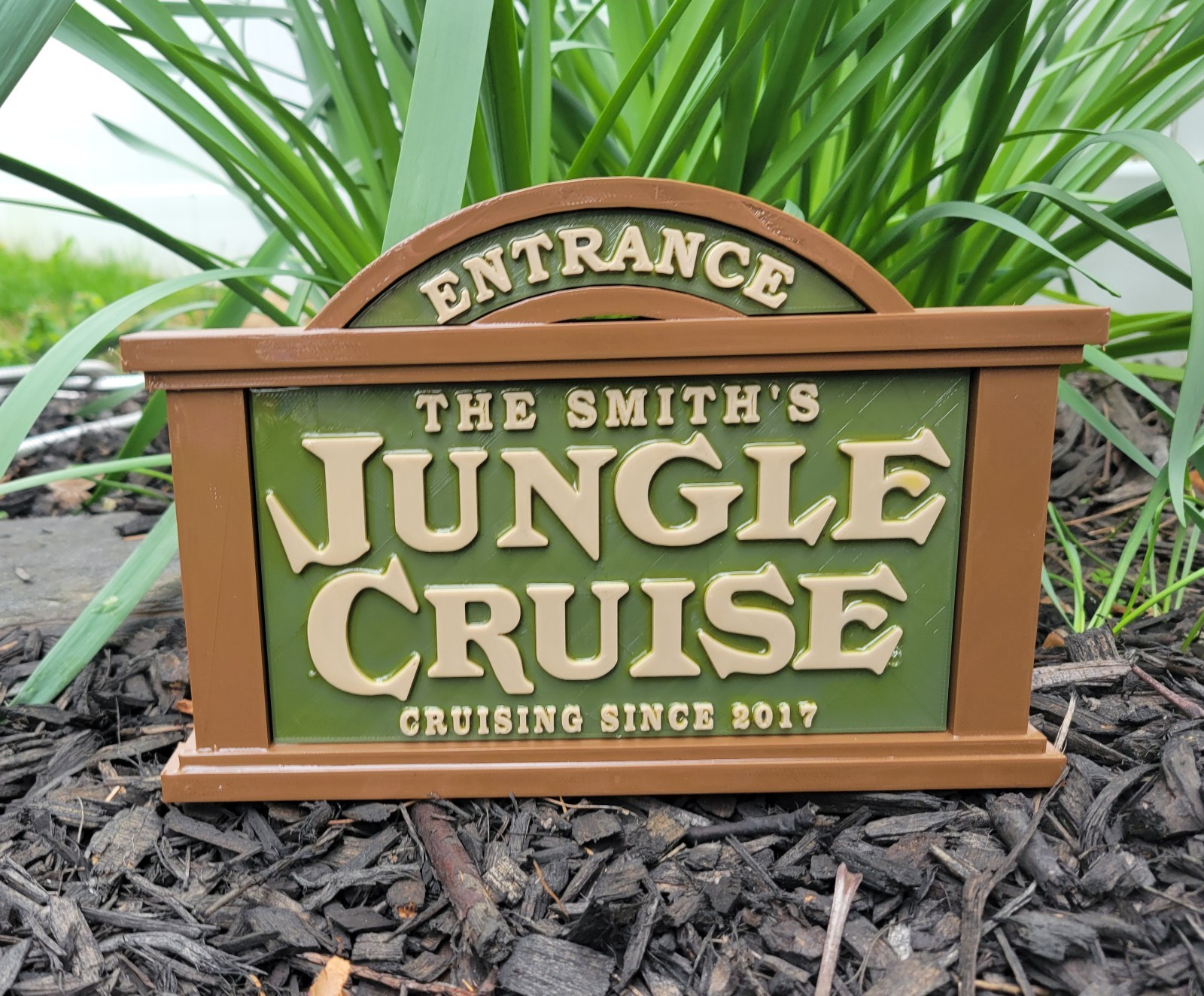 7 x 4.75 inch Personalized Disney Jungle Cruise Entrance Sign Plaque
