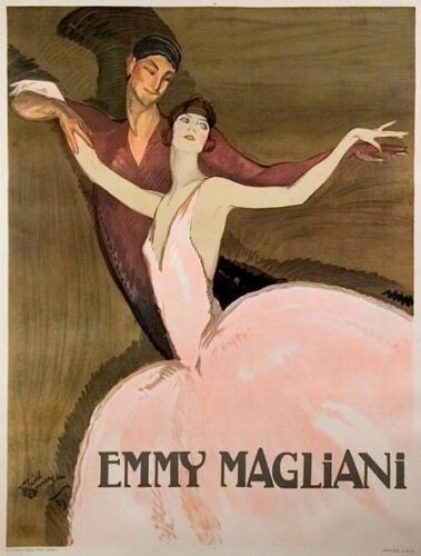 JEAN-GABRIEL DOMERGUE ORIGINAL VINTAGE POSTER EMMY MAGLIANI