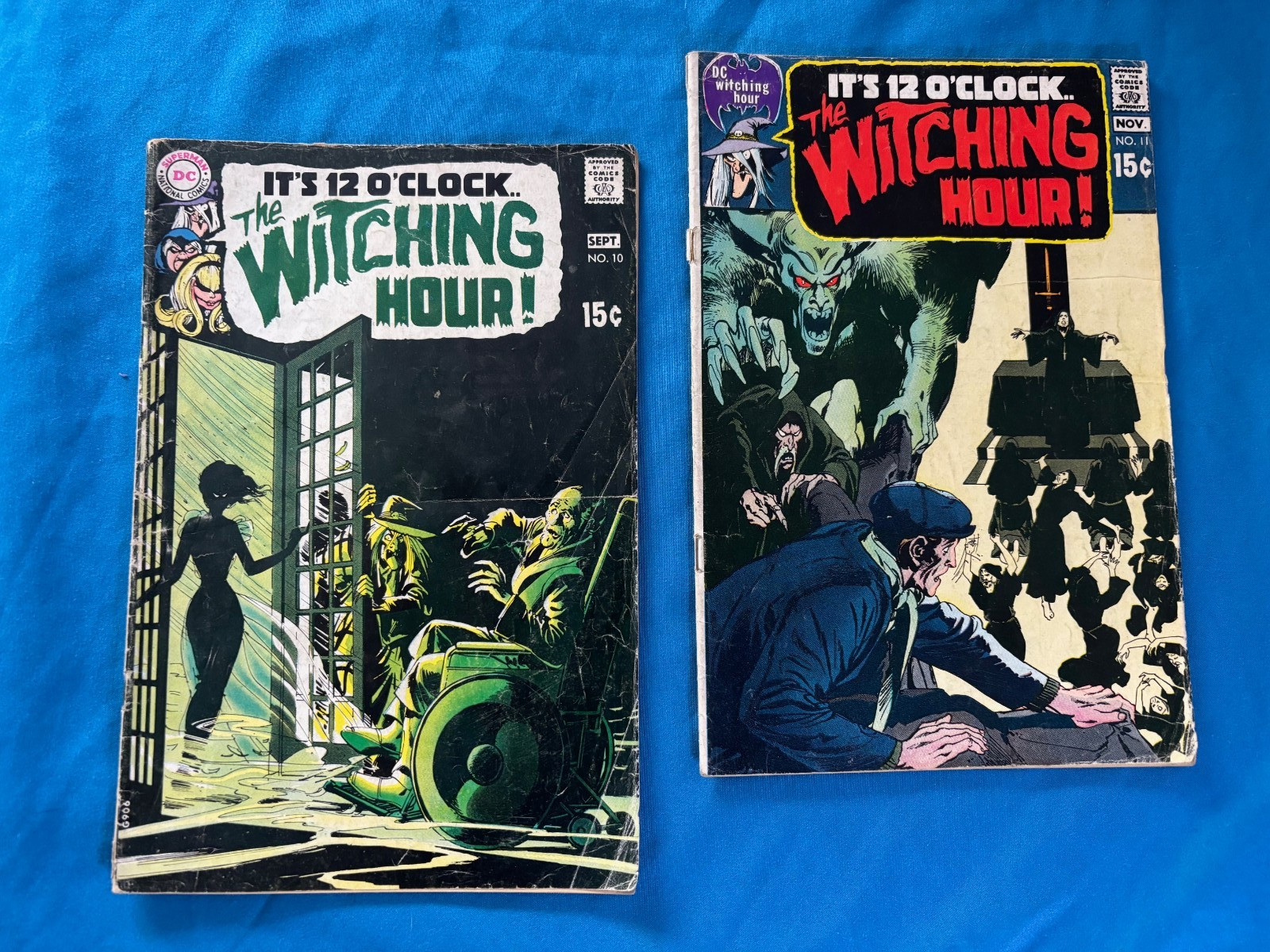 The Witching Hour # 10  11 (1970 DC) Scary Horror Neal Adams Covers G/VG