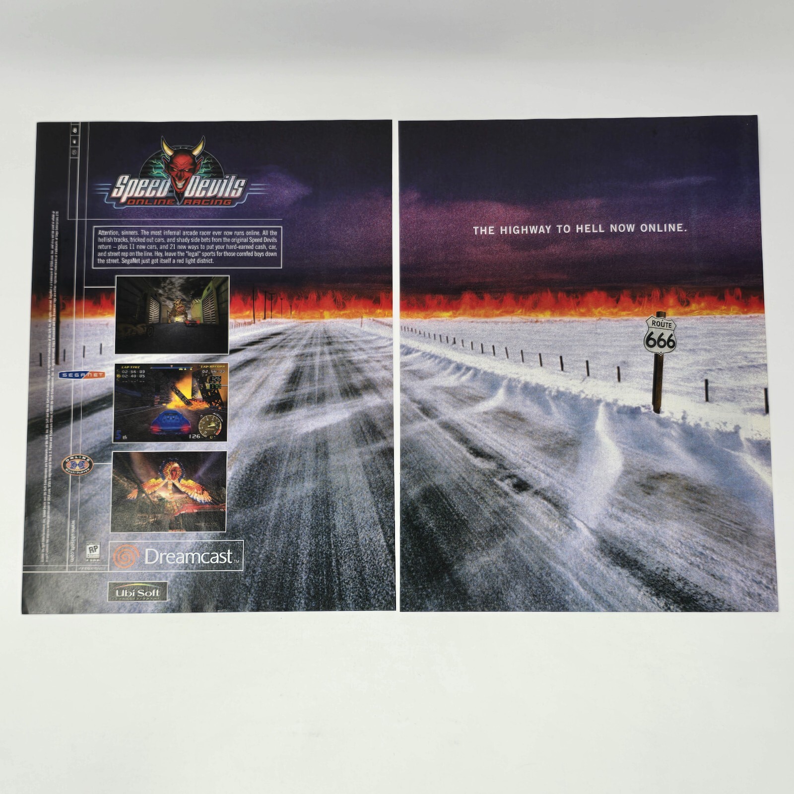 Speed Devils Online Racing Sega Dreamcast Highway Print Ad/Poster Promo Art