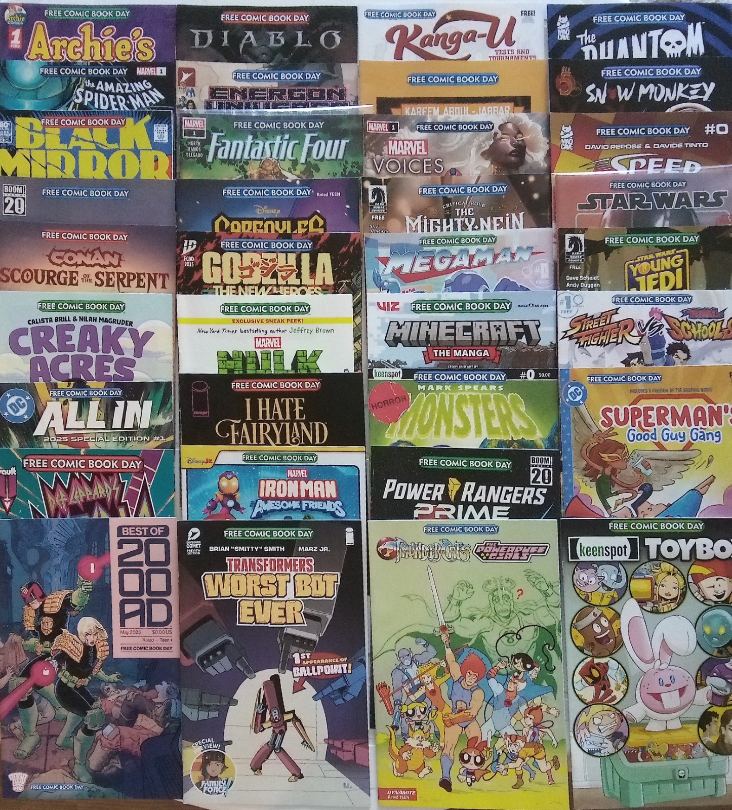 2025 Free Comic Book Day FCBD Almost Complete 35 Books Superman Iron Man Hulk