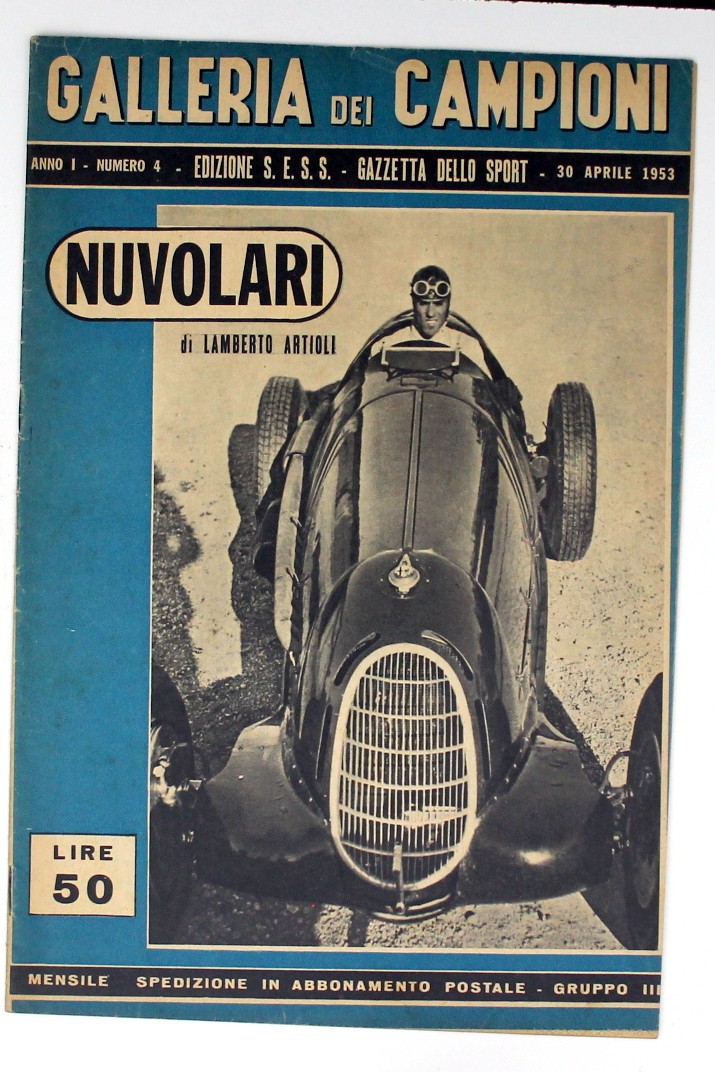 Nuvolari - Monograph - Gazzetta dello Sport - Galleria dei Campioni - 1953